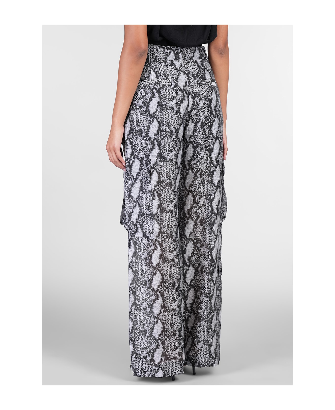 IRO Asona Pants In Silver Wool And Polyester - silver