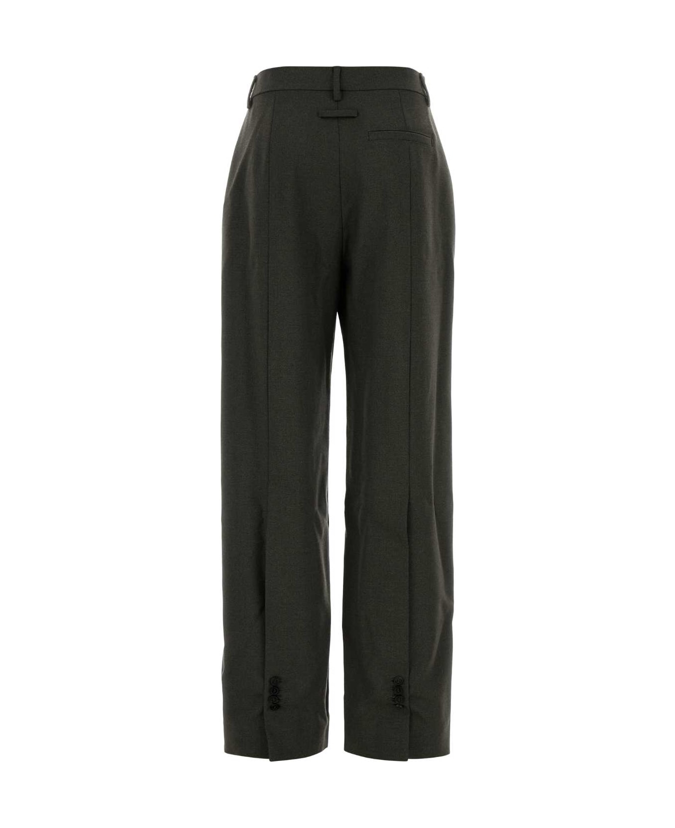 Jean Paul Gaultier Dark Grey Wool Blend Pant - KHAKI