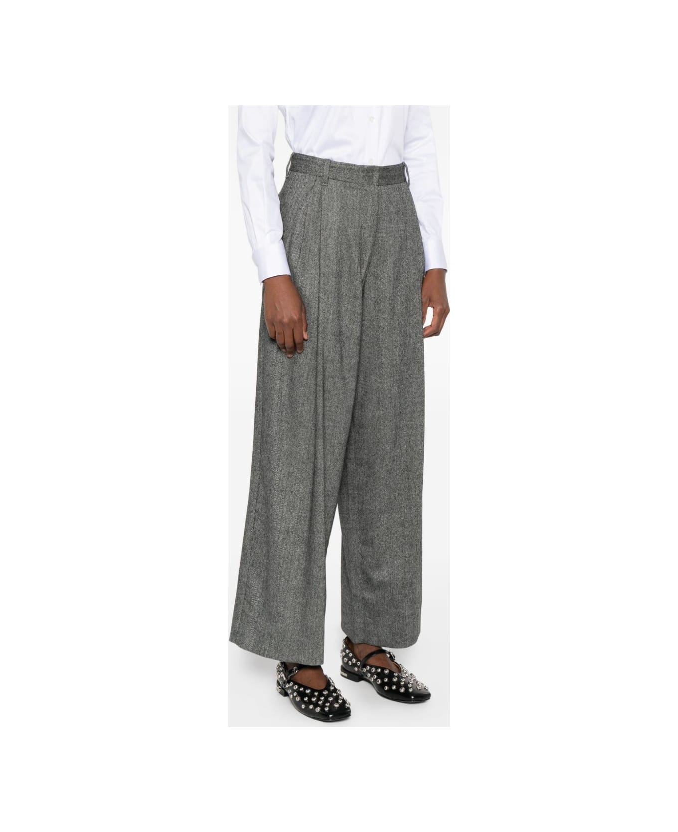 
S Max Mara Pleated Trousers - Grey