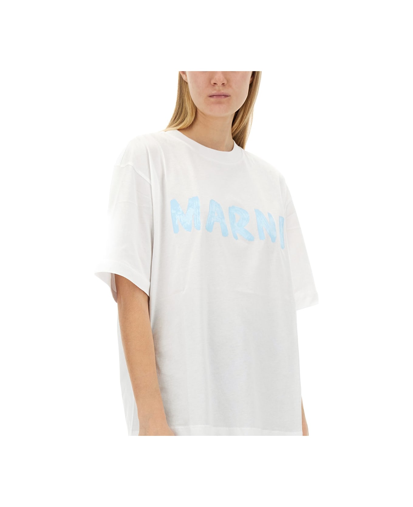 Marni T-shirt With Logo - WHITE Tシャツ