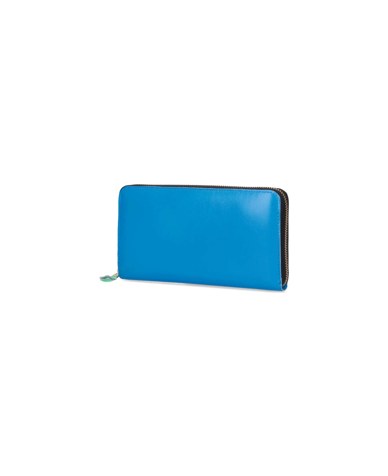 Comme des Garçons Wallet Super Fluo Zipper Wallet - Blue