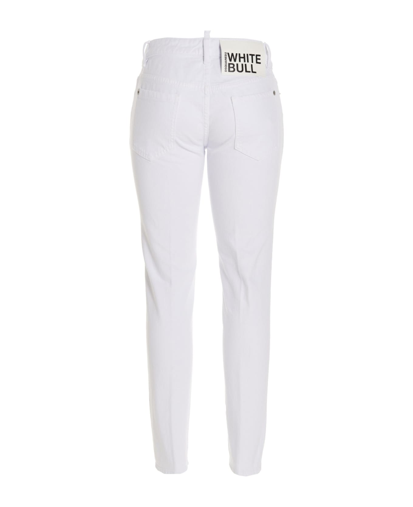 Dsquared2 Jennifer Crop Jeans - WHITE ボトムス