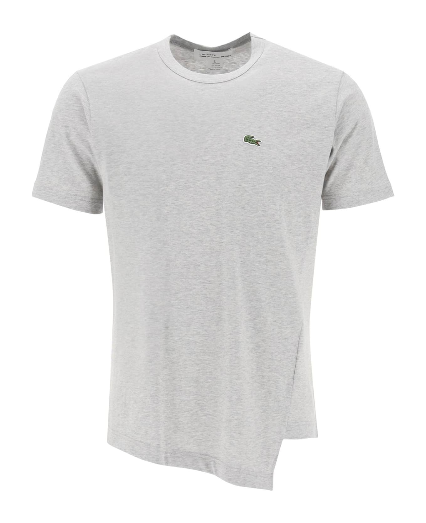Comme des Garçons Shirt X Lacoste Asymmetrical T-shirt - TOP GREY (Grey)