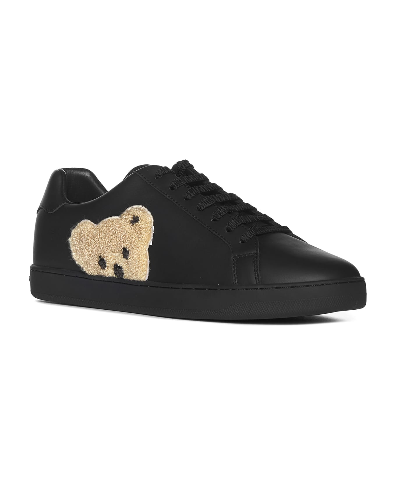 Palm Angels Teddy Bear Leather Low-top Sneakers - White