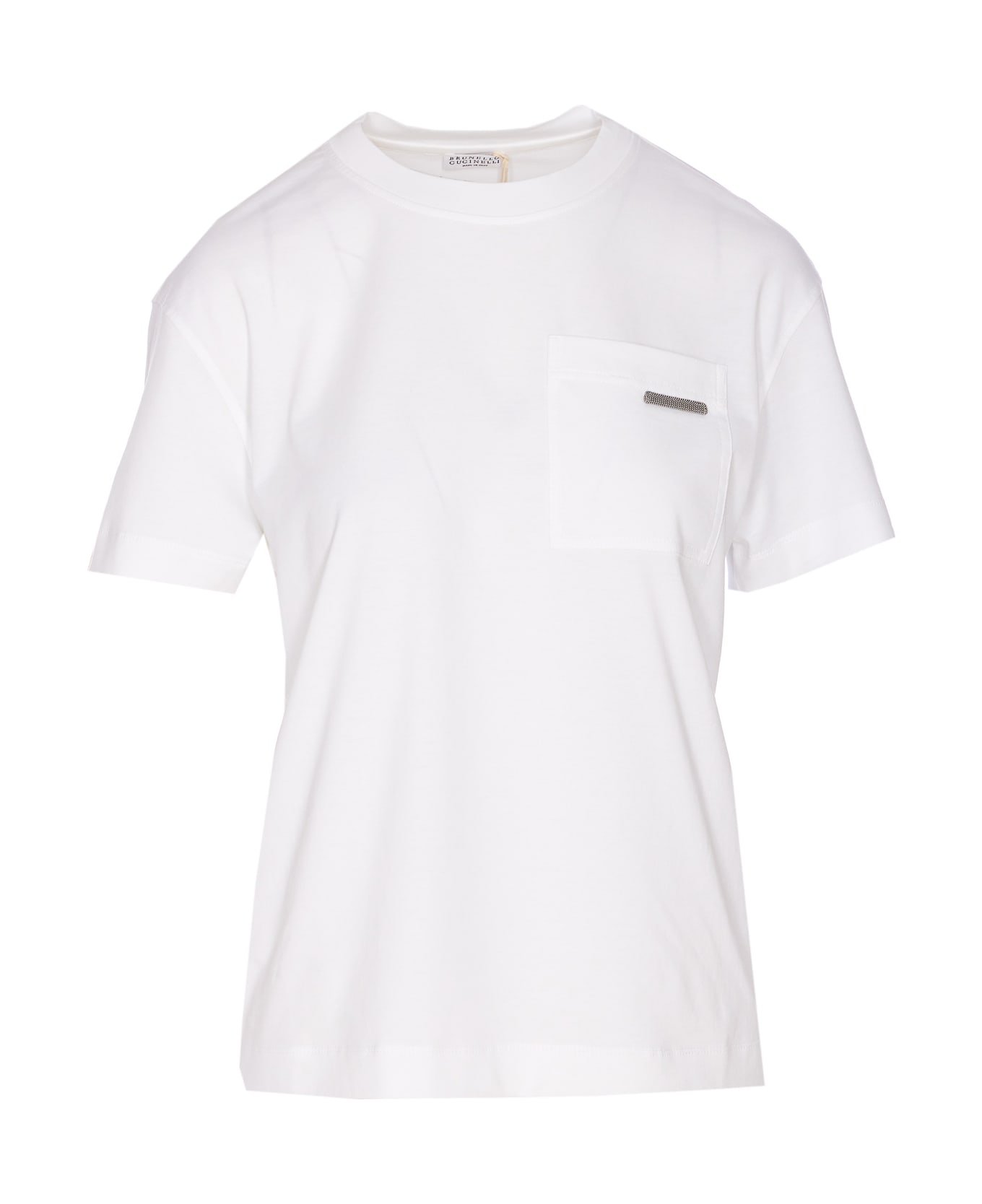 Brunello Cucinelli Monile Logo T-shirt - White