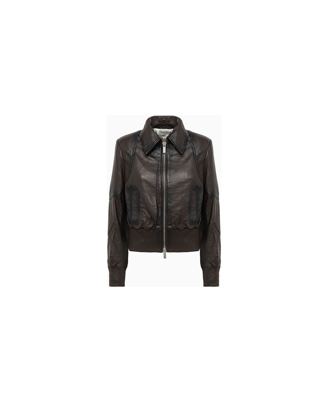 REMAIN Birger Christensen Remain Short Bomber Jacket - BROWN