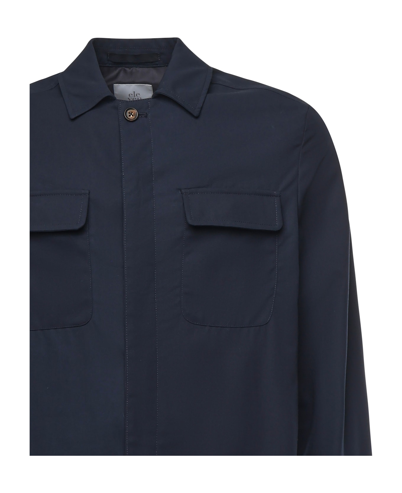 Eleventy Cotton Shirt Jacket - Blue
