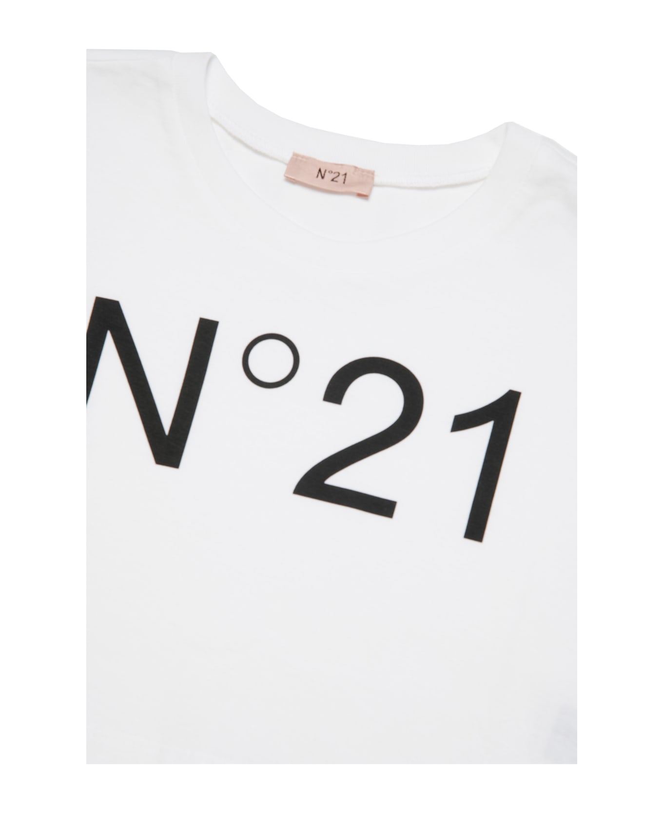 N.21 N21t170f T-shirt N21 Branded Cropped T-shirt - Bianco