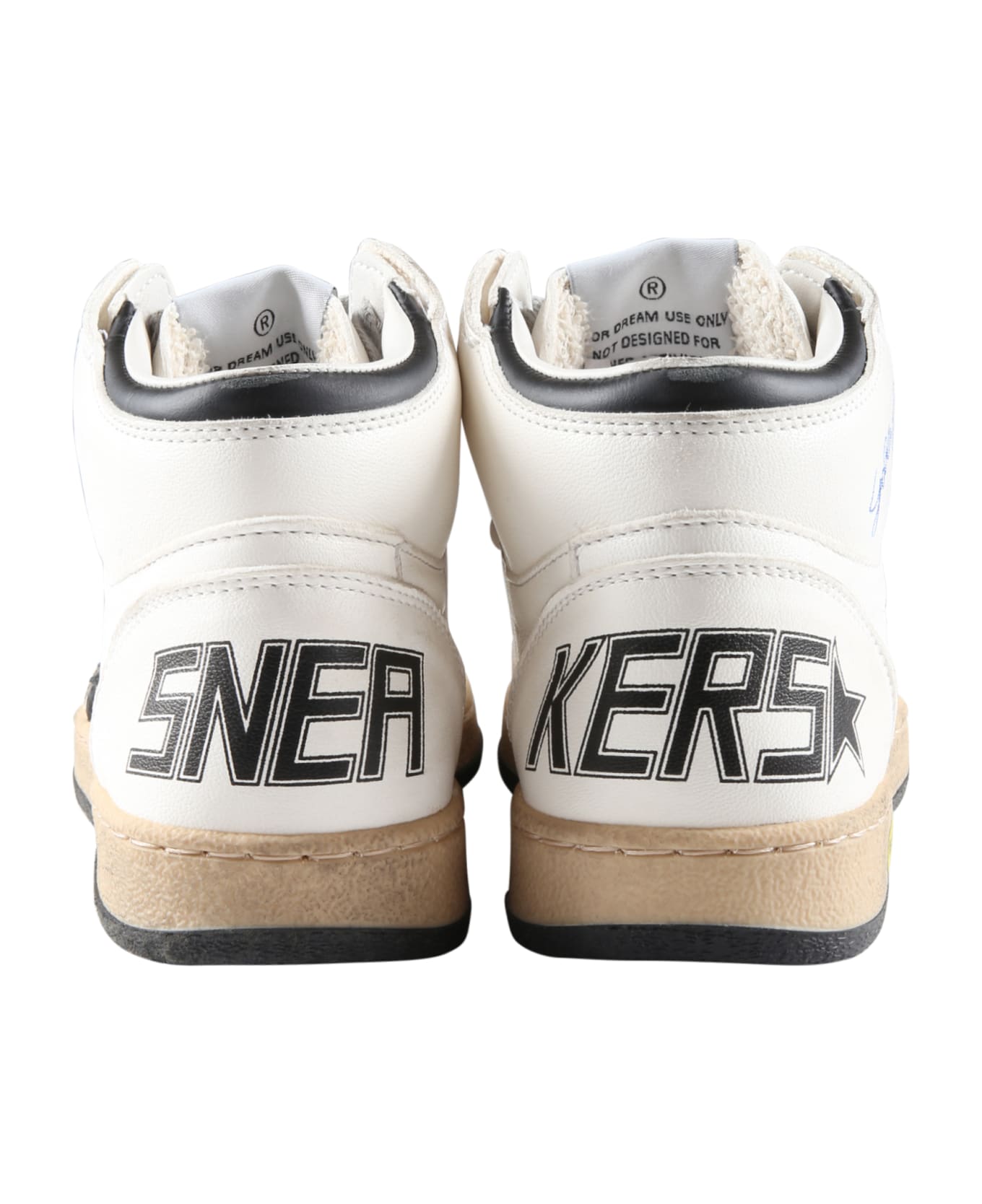Golden Goose White Sneakers For Boy With Star And Logo - White