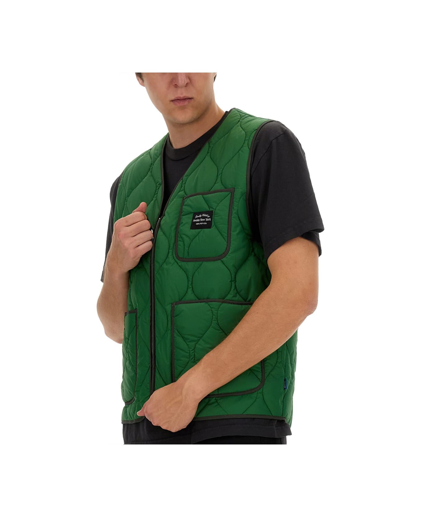 Awake NY Vests With Logo - GREEN