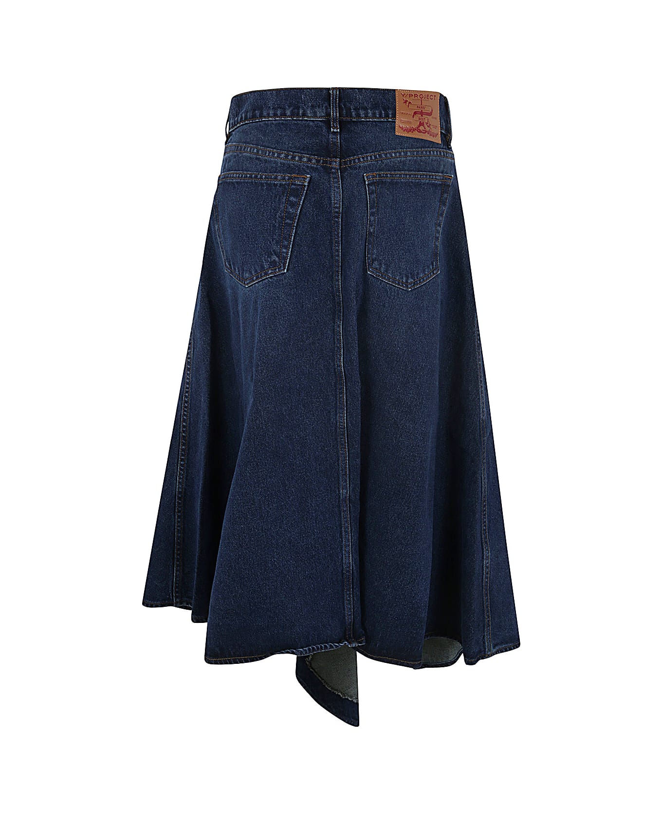 Y/Project Evergreen Cut Out Denim Skirt - Evergreen Vintage Blue
