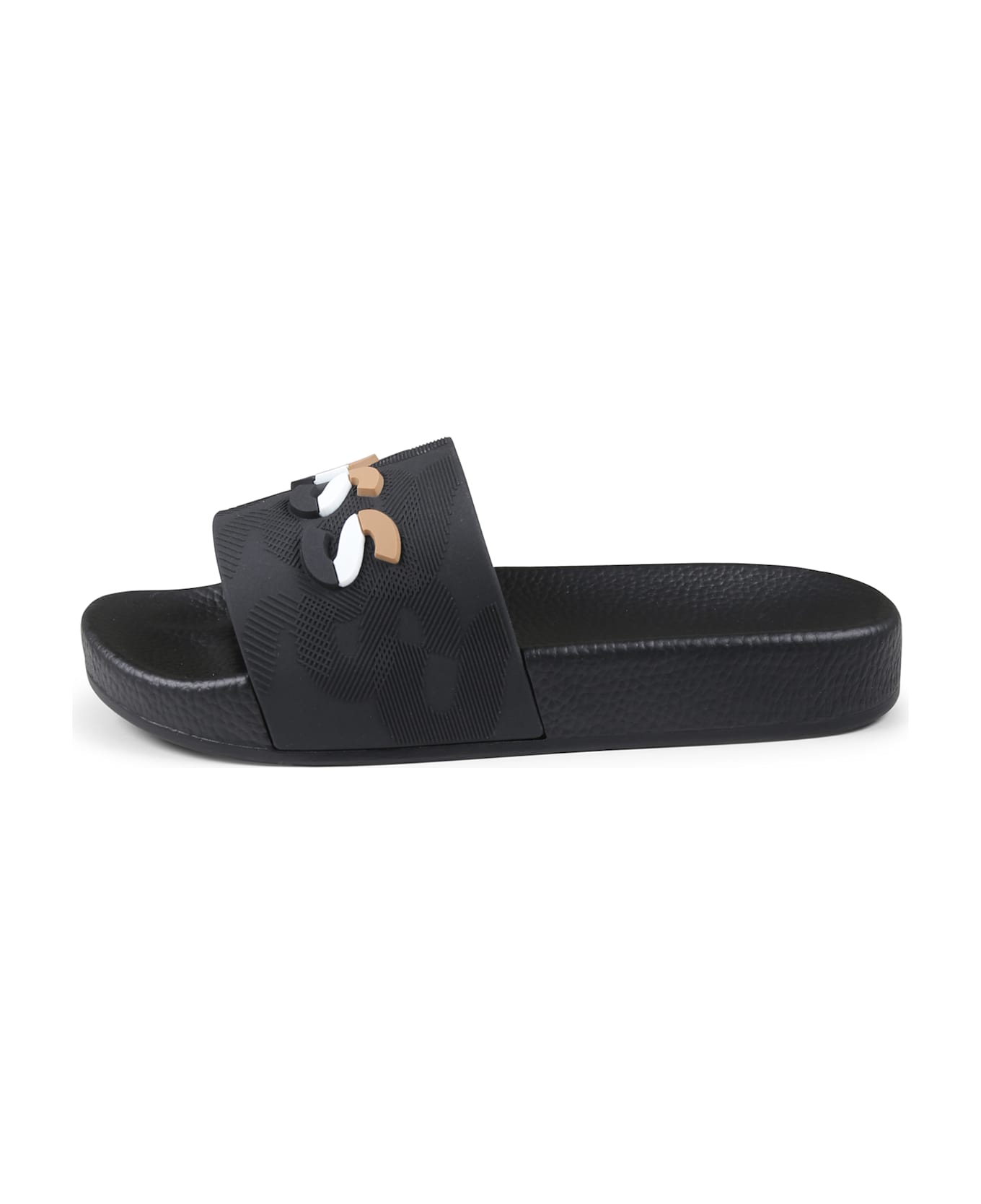 Hugo Boss Black Slippers For Boy With Logo - Black