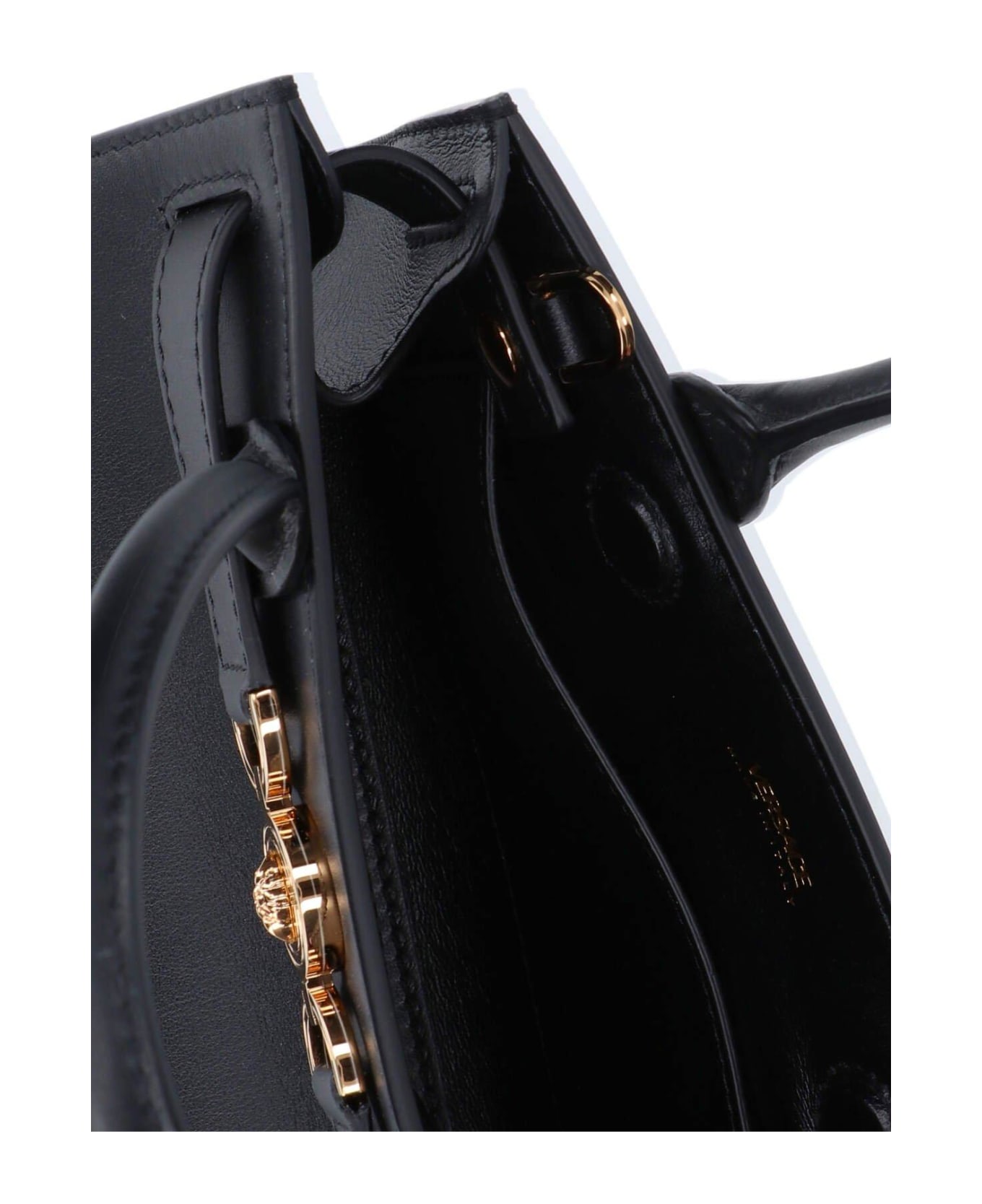 Versace Medusa '95 Small Top Handle Bag - BLACK