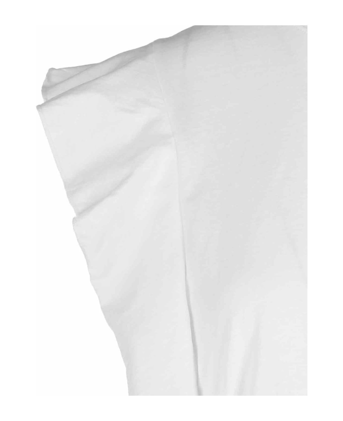 Chloé Ruffled T-shirt - White タンクトップ