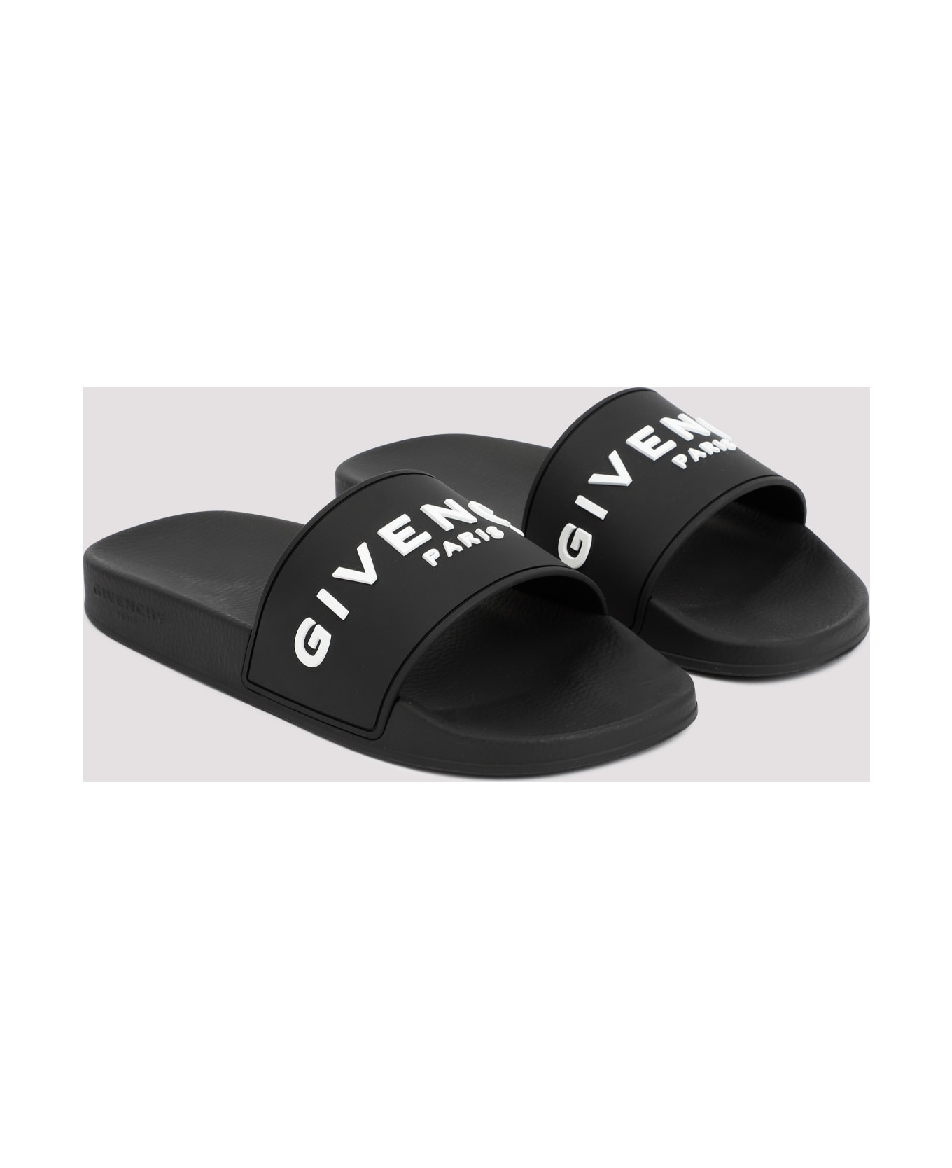 Givenchy Logo Detailed Slides - Black