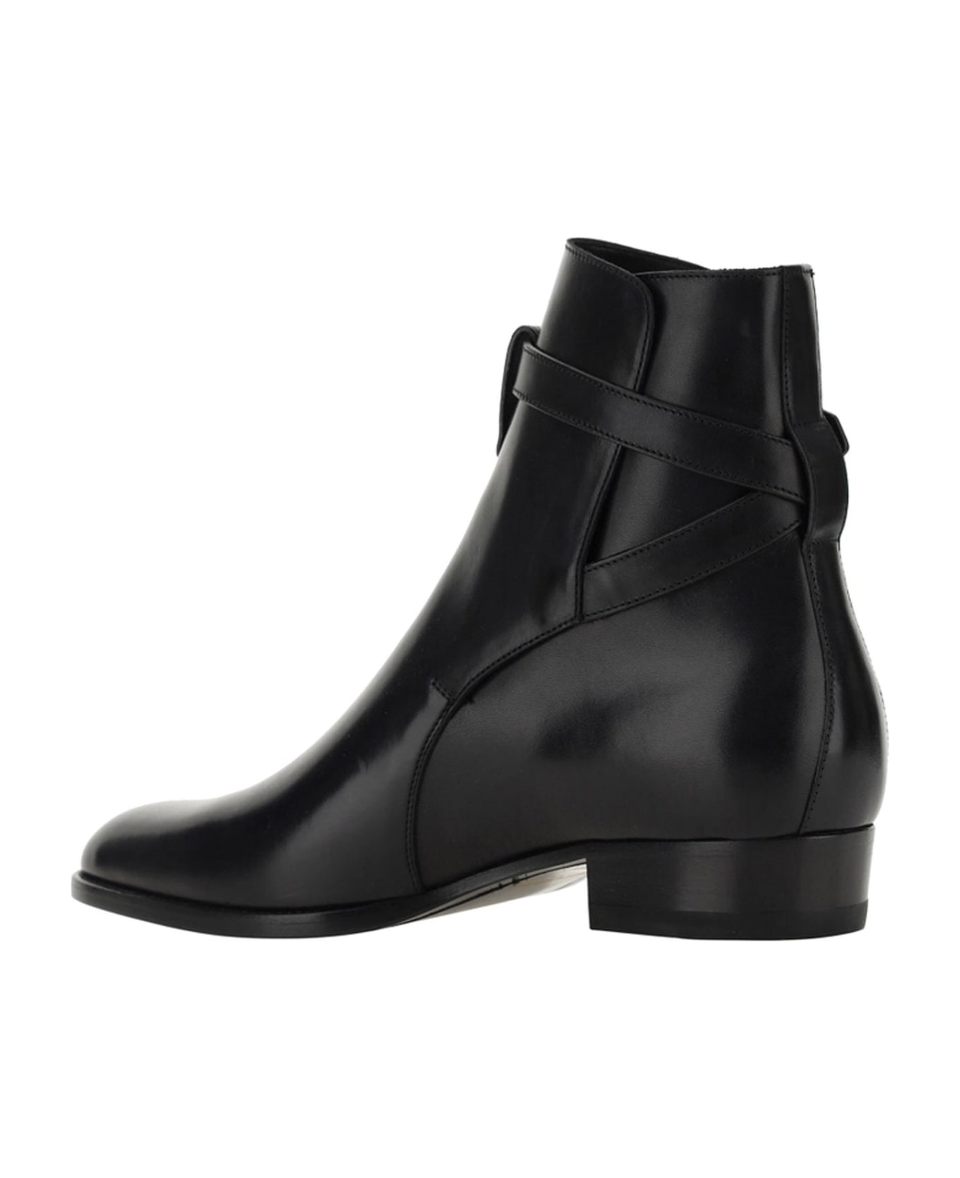 Saint Laurent Wyatt Jodhpur Ankle Boots - Black
