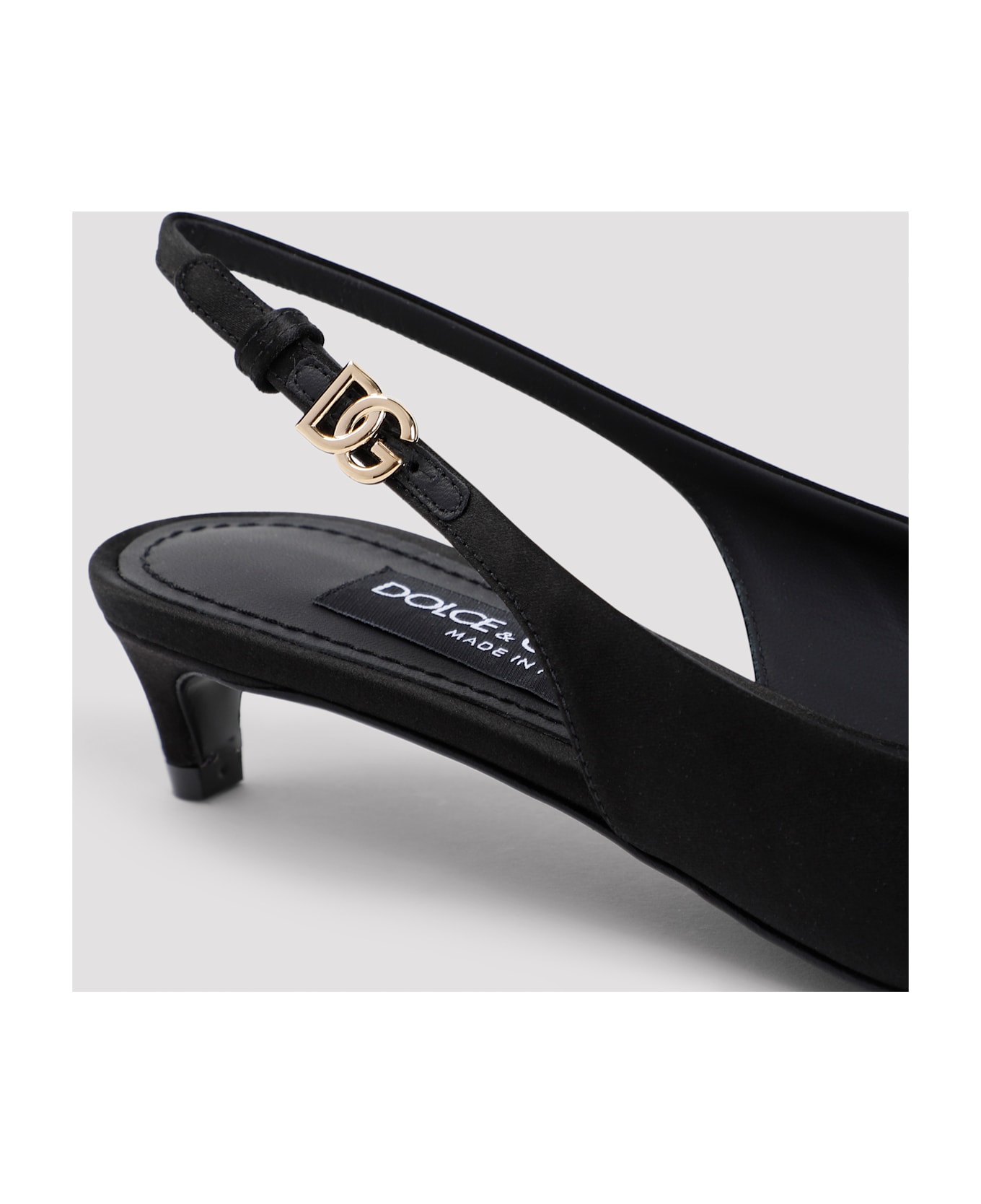 Dolce & Gabbana Satin Slingback Pumps - Nero Nero