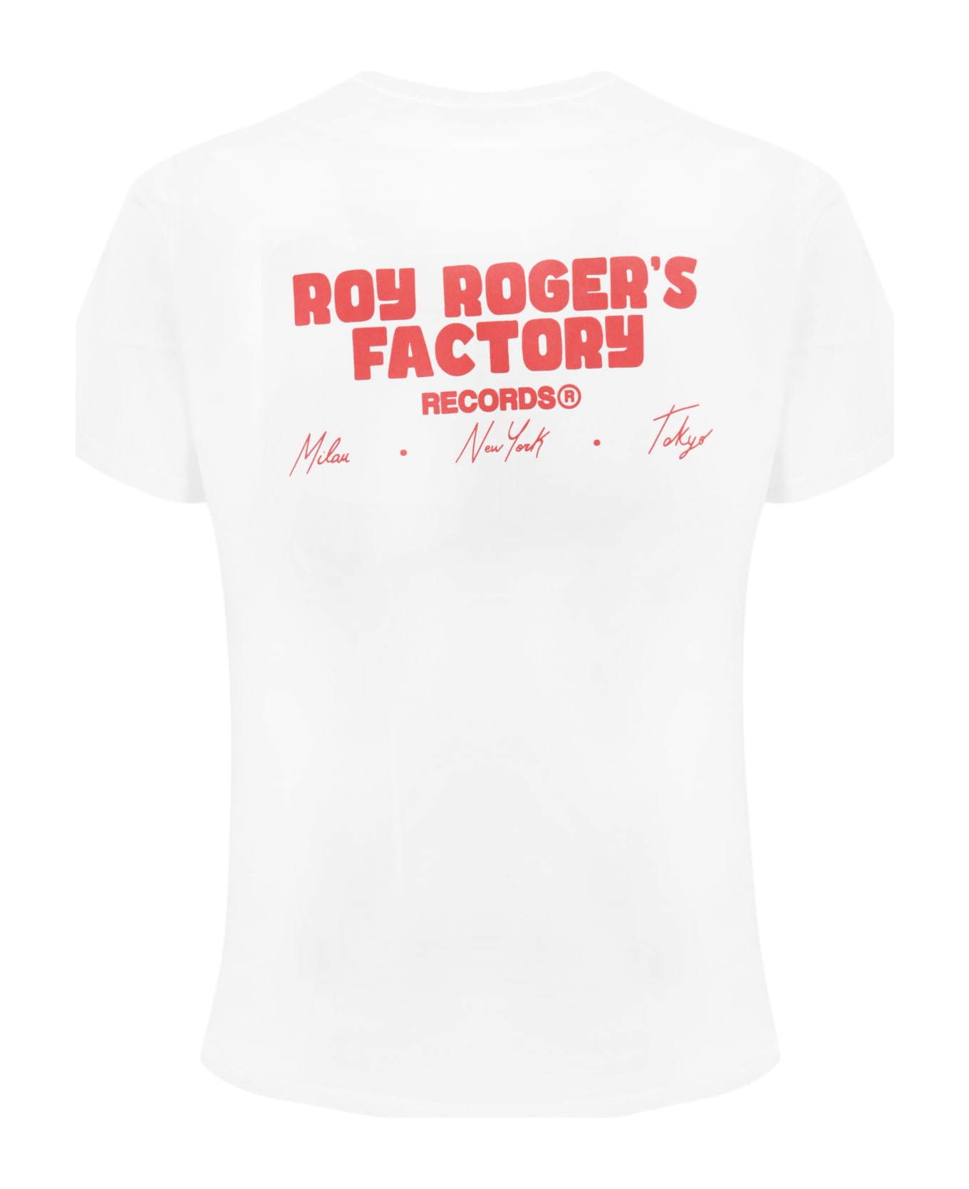 Roy Rogers Cotton T-shirt With Print - Optic white
