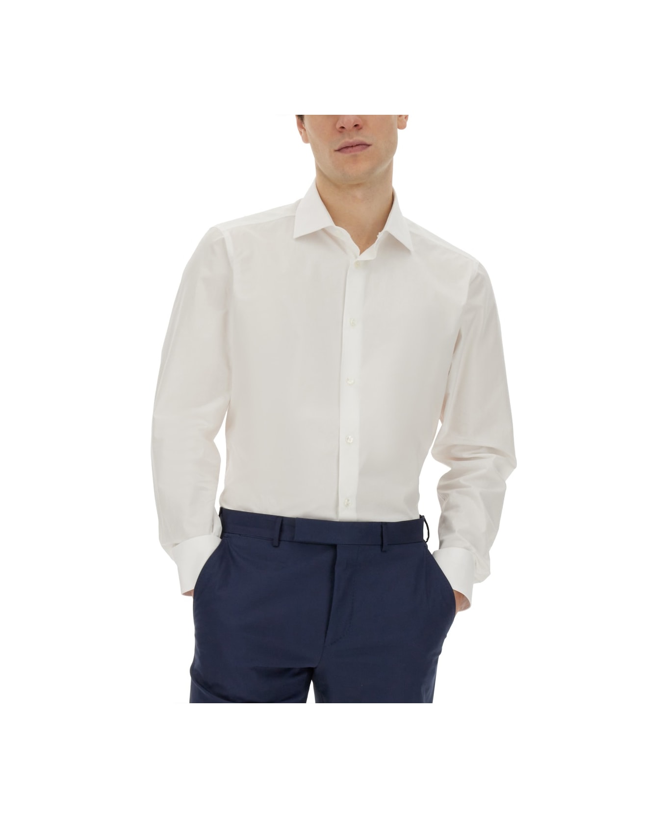 Zegna Cotton Shirt - WHITE