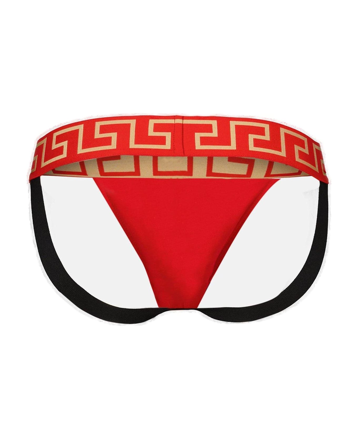 Versace Greca Border Stretched Jockstrap - REDGOLD ショーツ