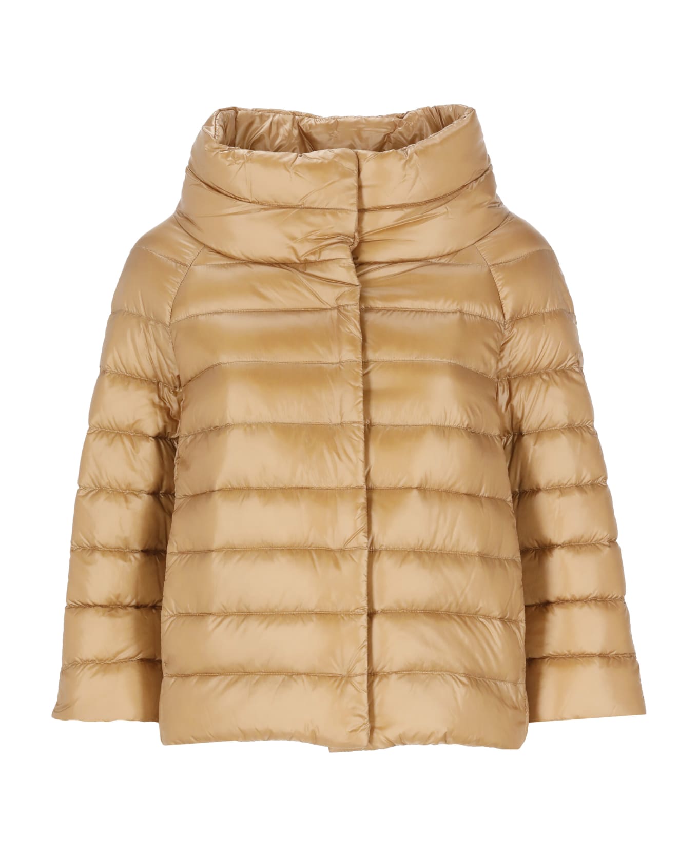 Herno Camel Nylon Down Jacket - Brown
