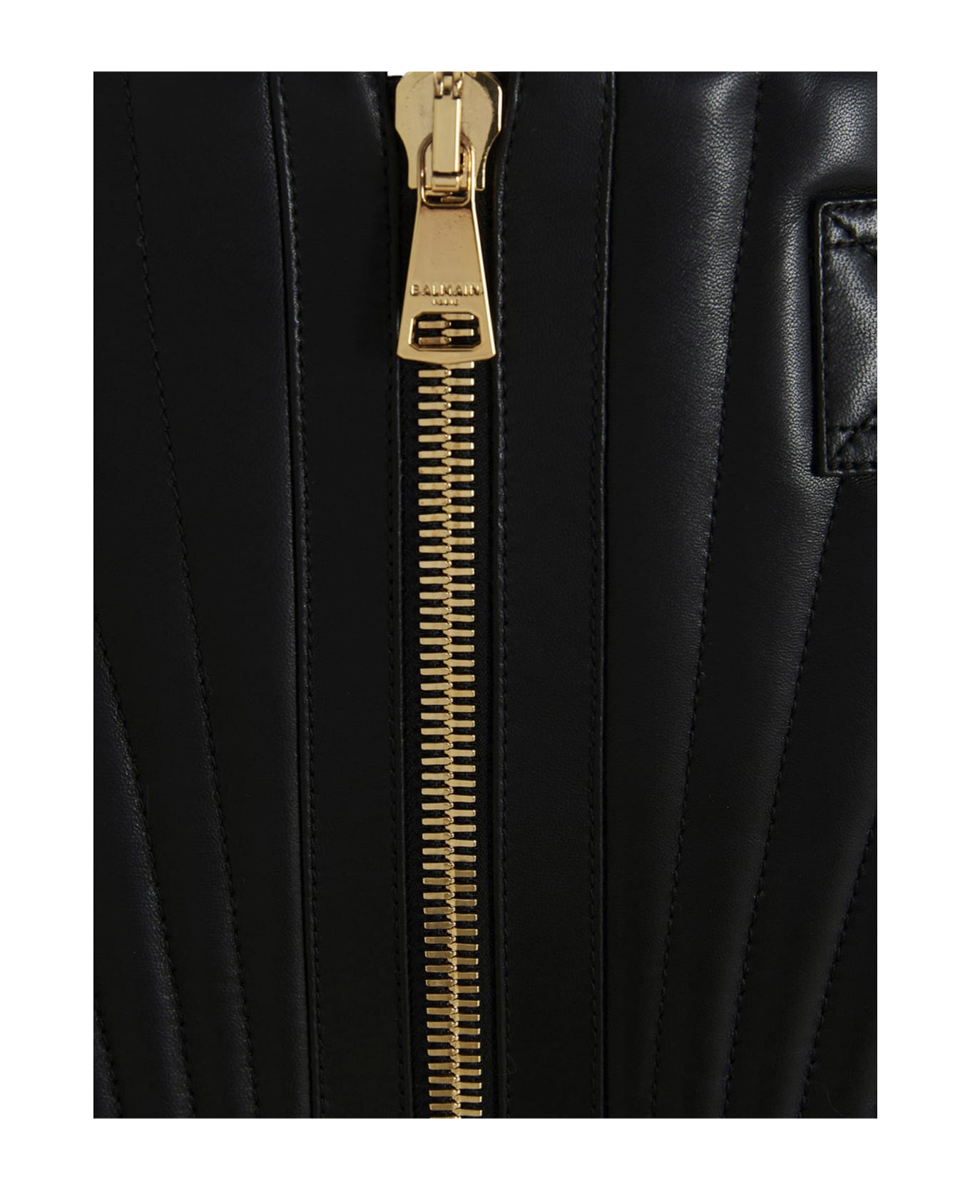 Balmain Leather Skirt - Black  
