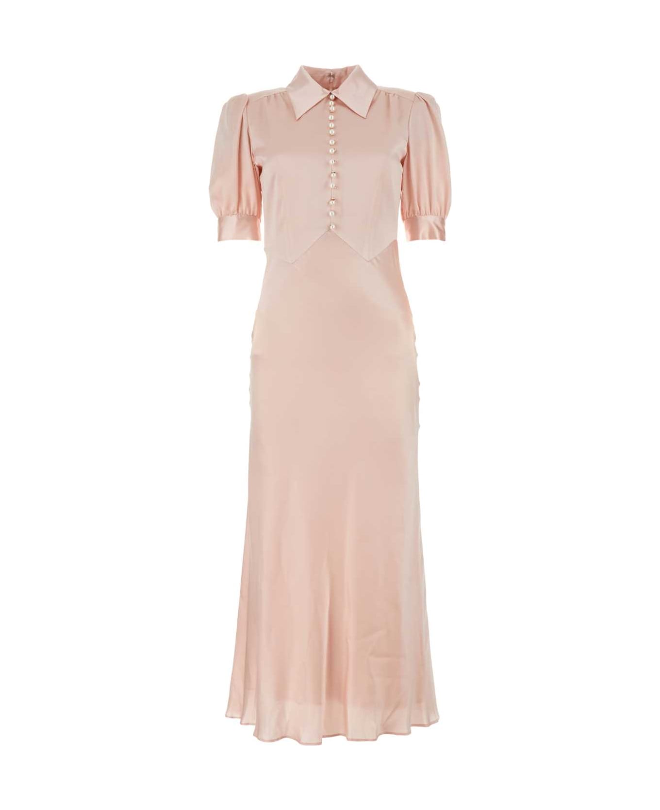 Alessandra Rich Pastel Pink Satin Dress - LIGHTPINK