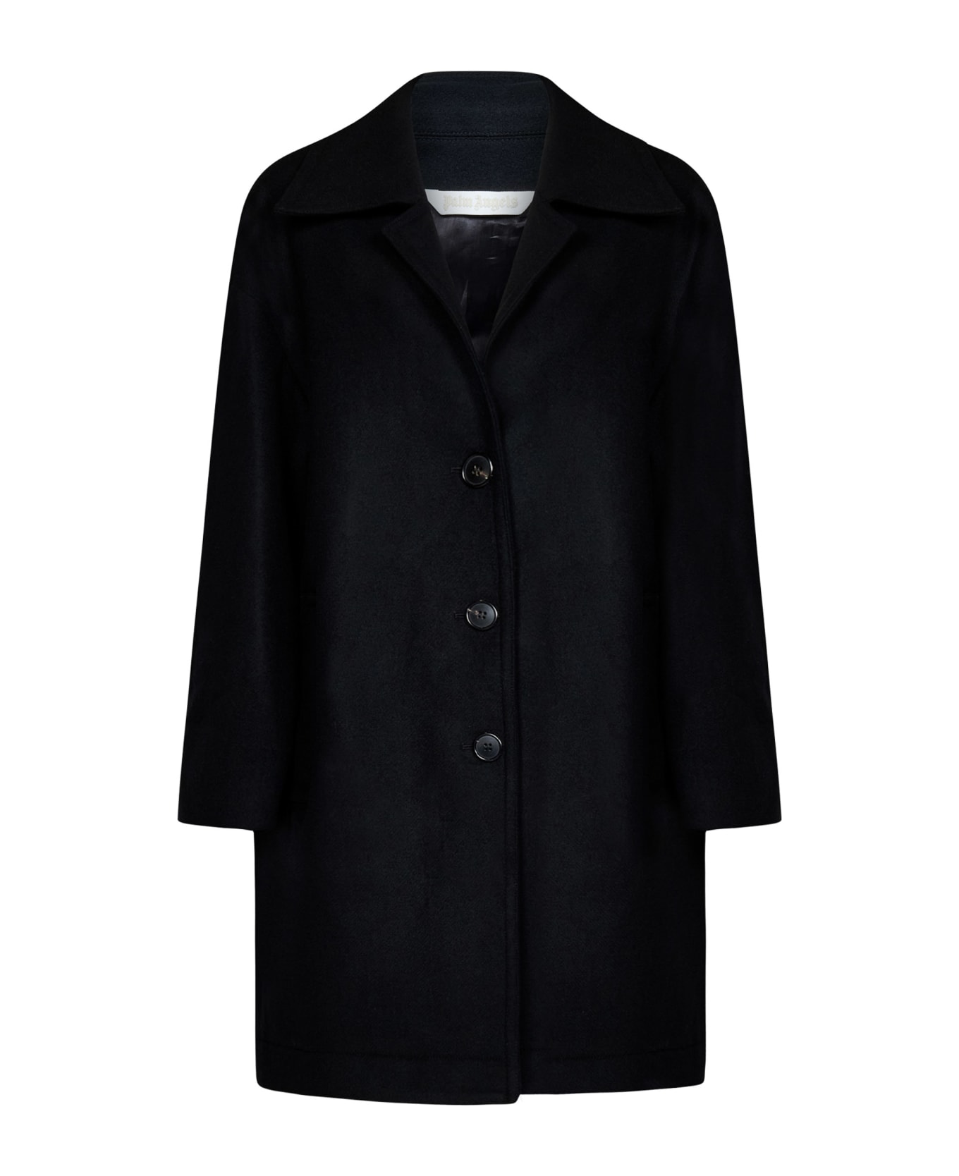 Palm Angels Coat With Notch Lapels - Black