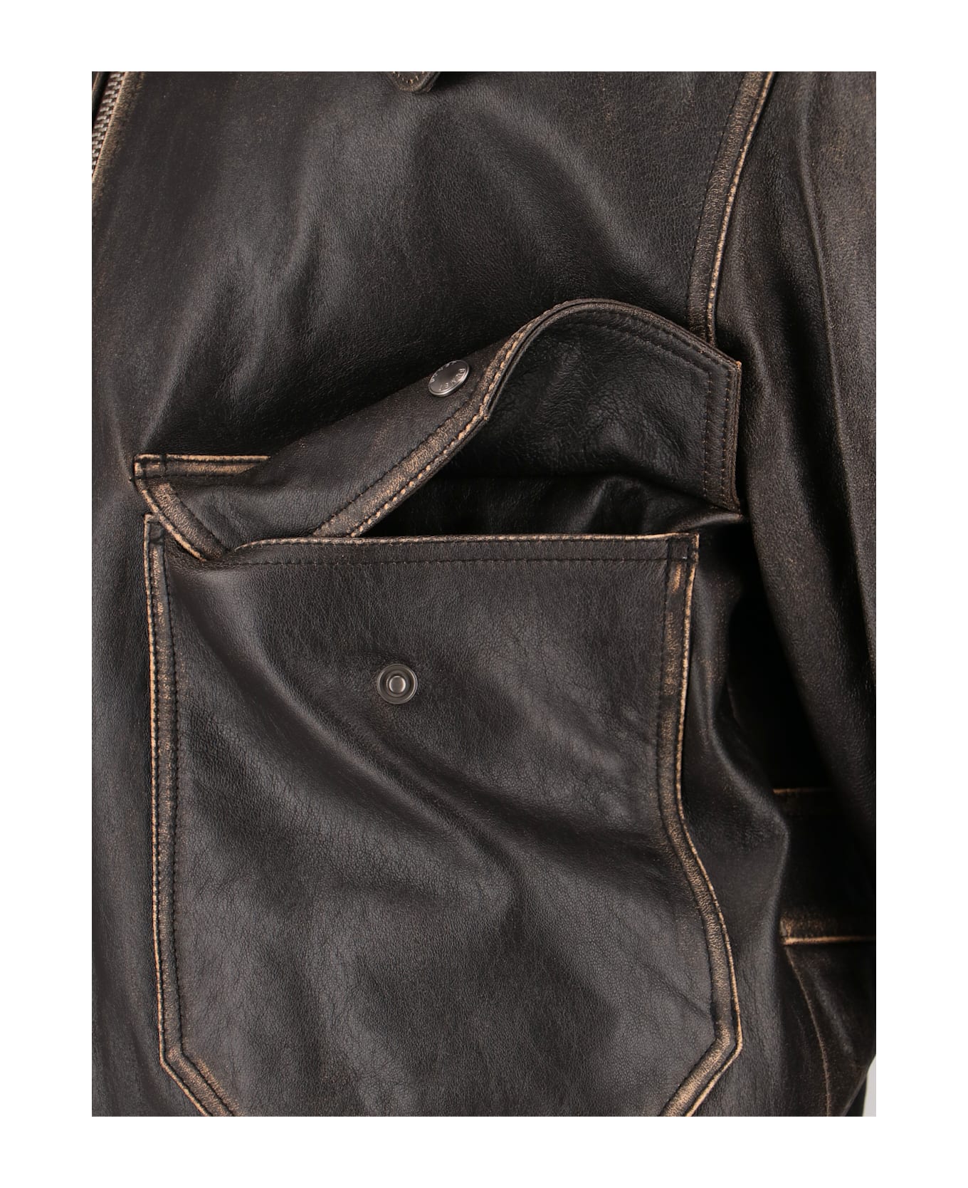 Dunst Lamb Leather Jacket - Brown