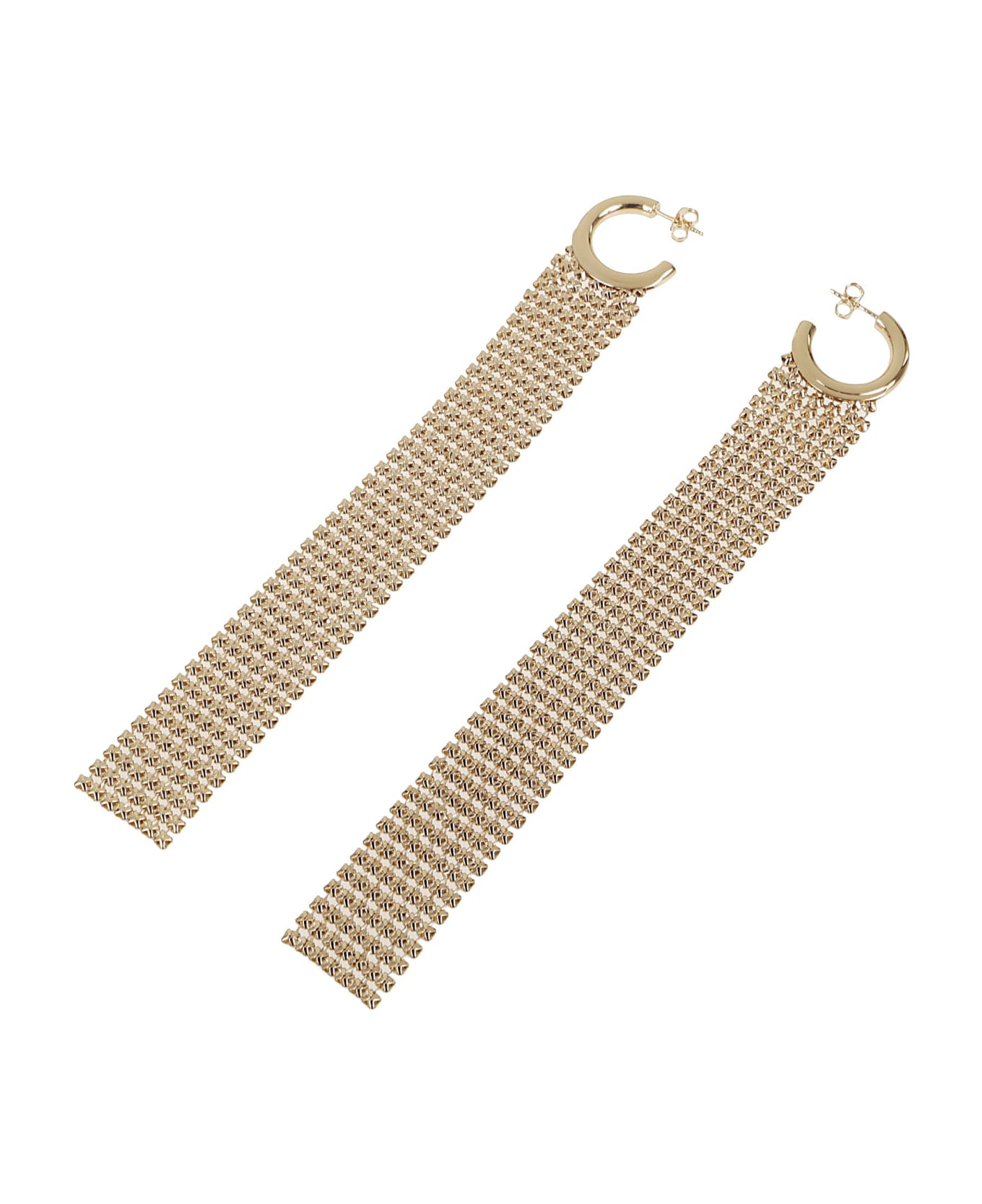 Paco Rabanne Pixel Mesh Chain Earrings - Gold