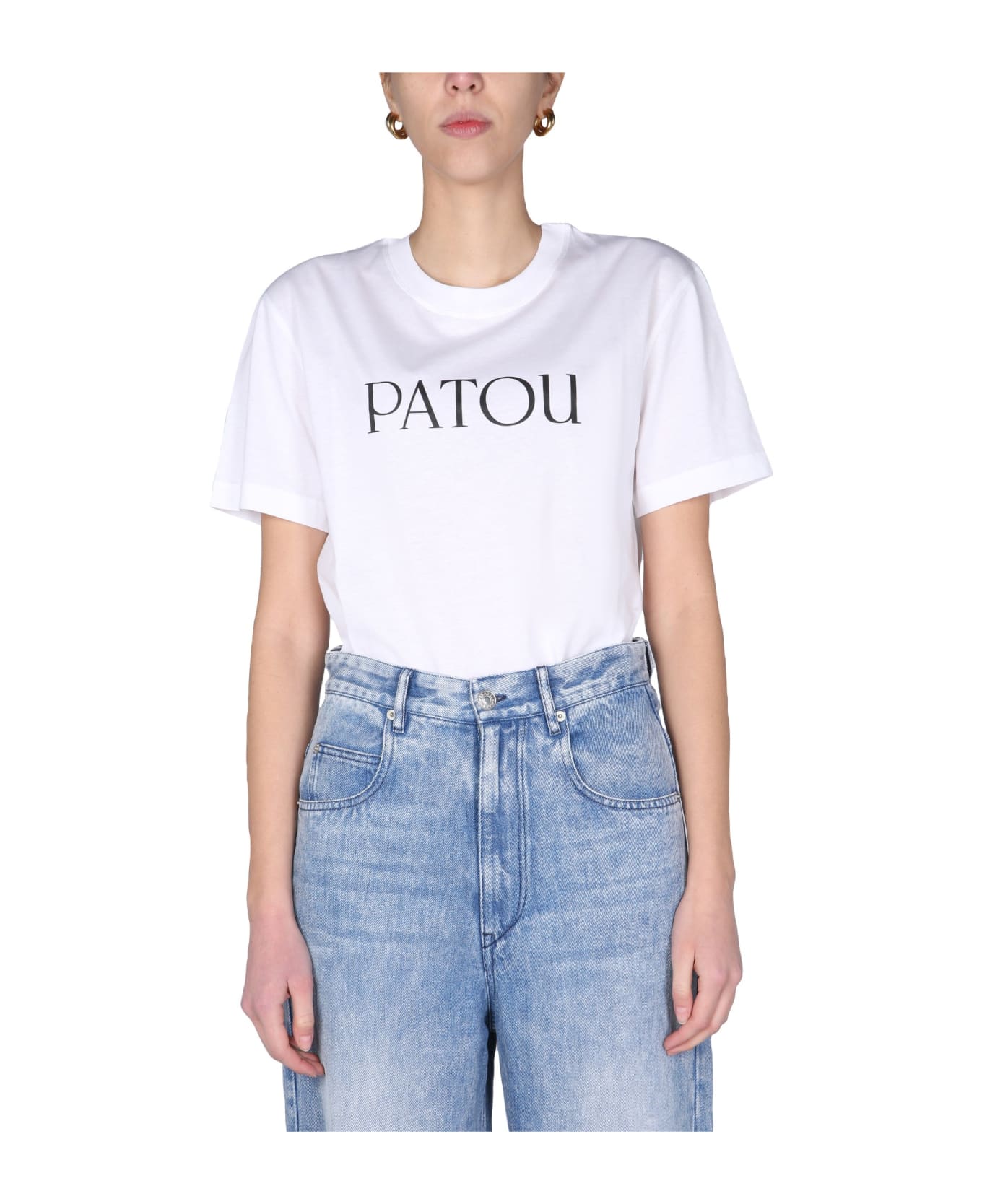 Patou Logo Print T-shirt - WHITE Tシャツ