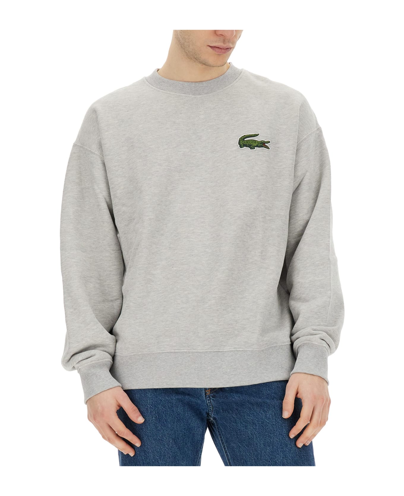 Lacoste Sweatshirt With Logo - Grey