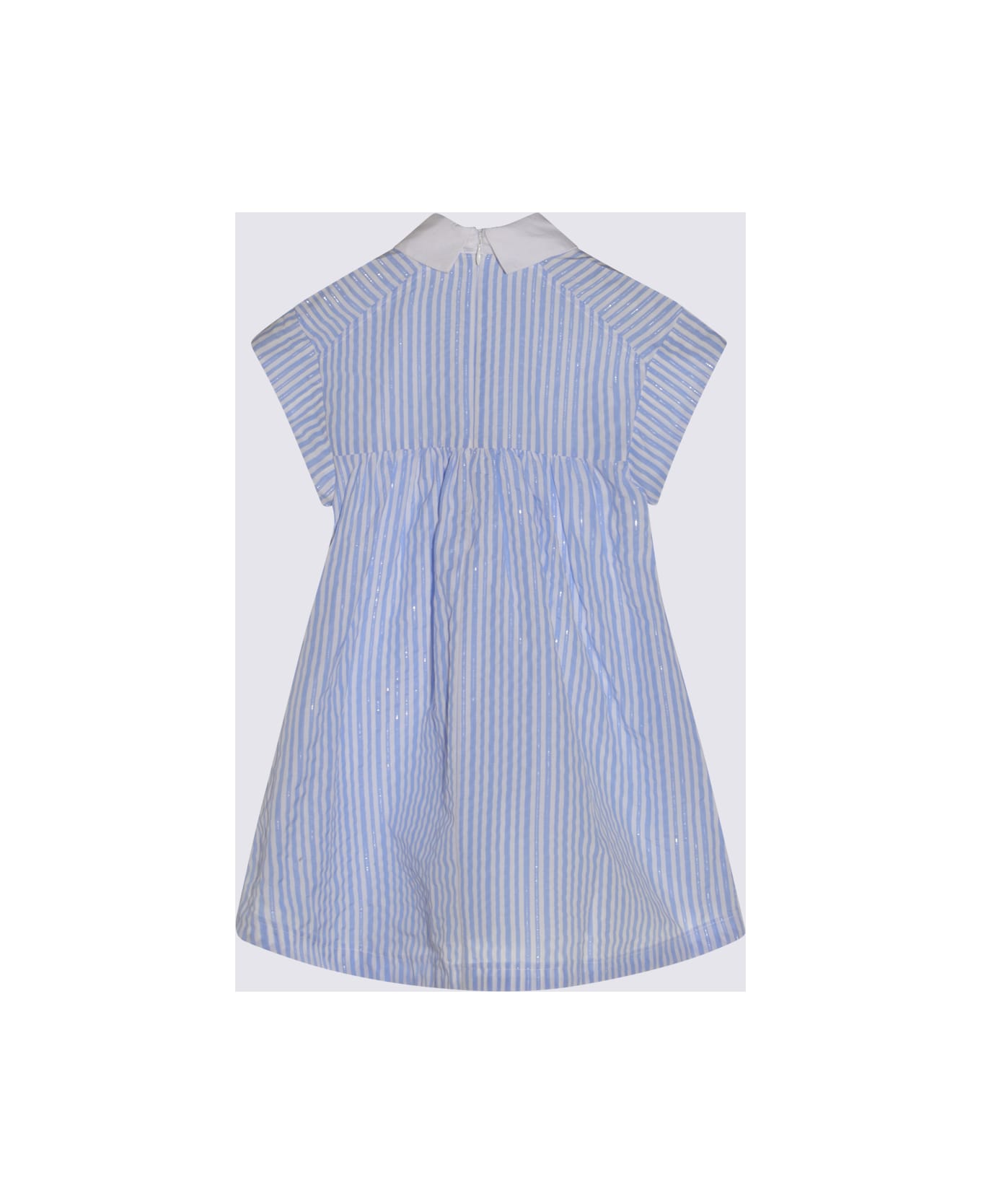 Karl Lagerfeld Light Blue Cotton Dress - White