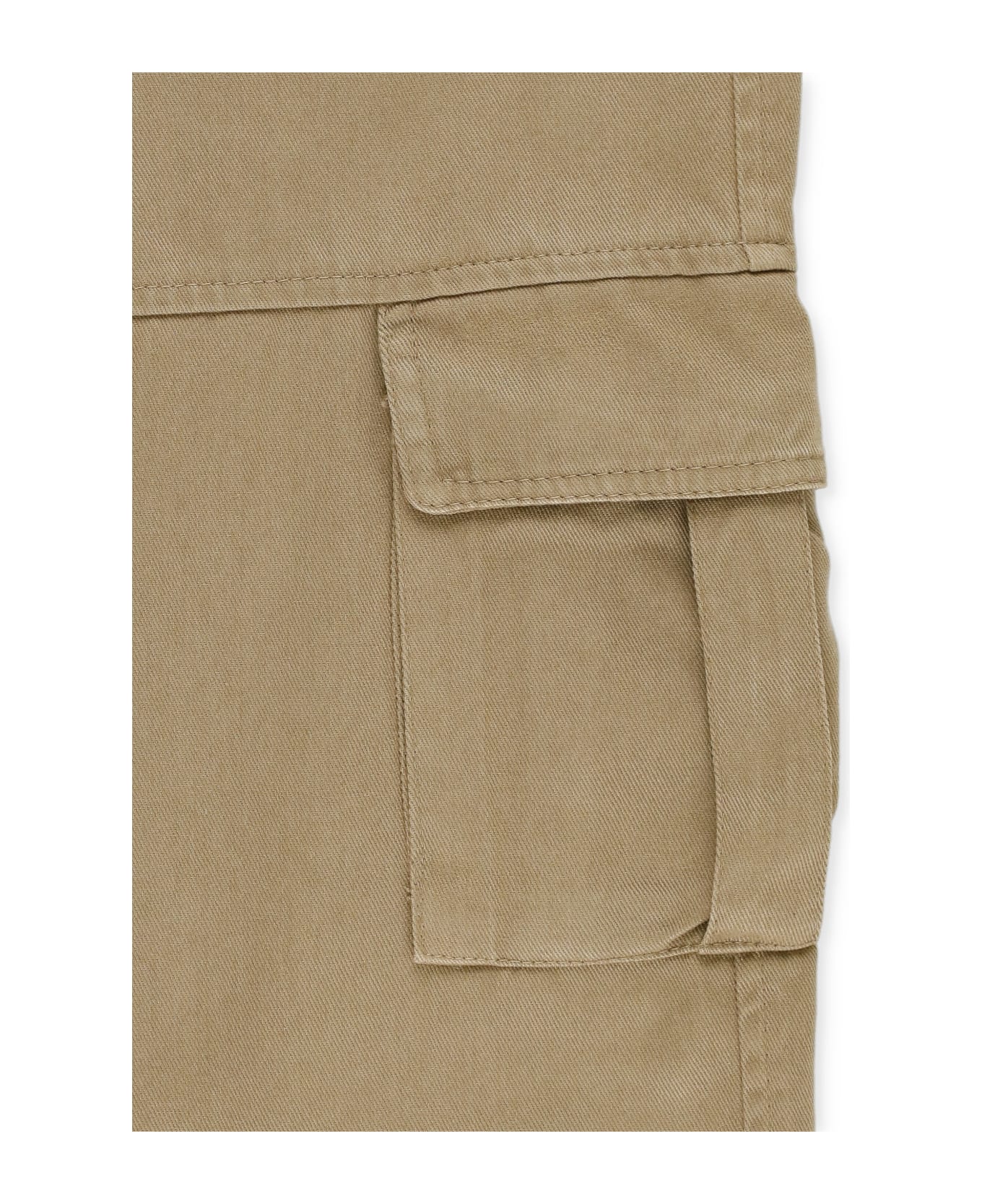 Monnalisa Logoed Cargo Trousers - BEIGE ボトムス