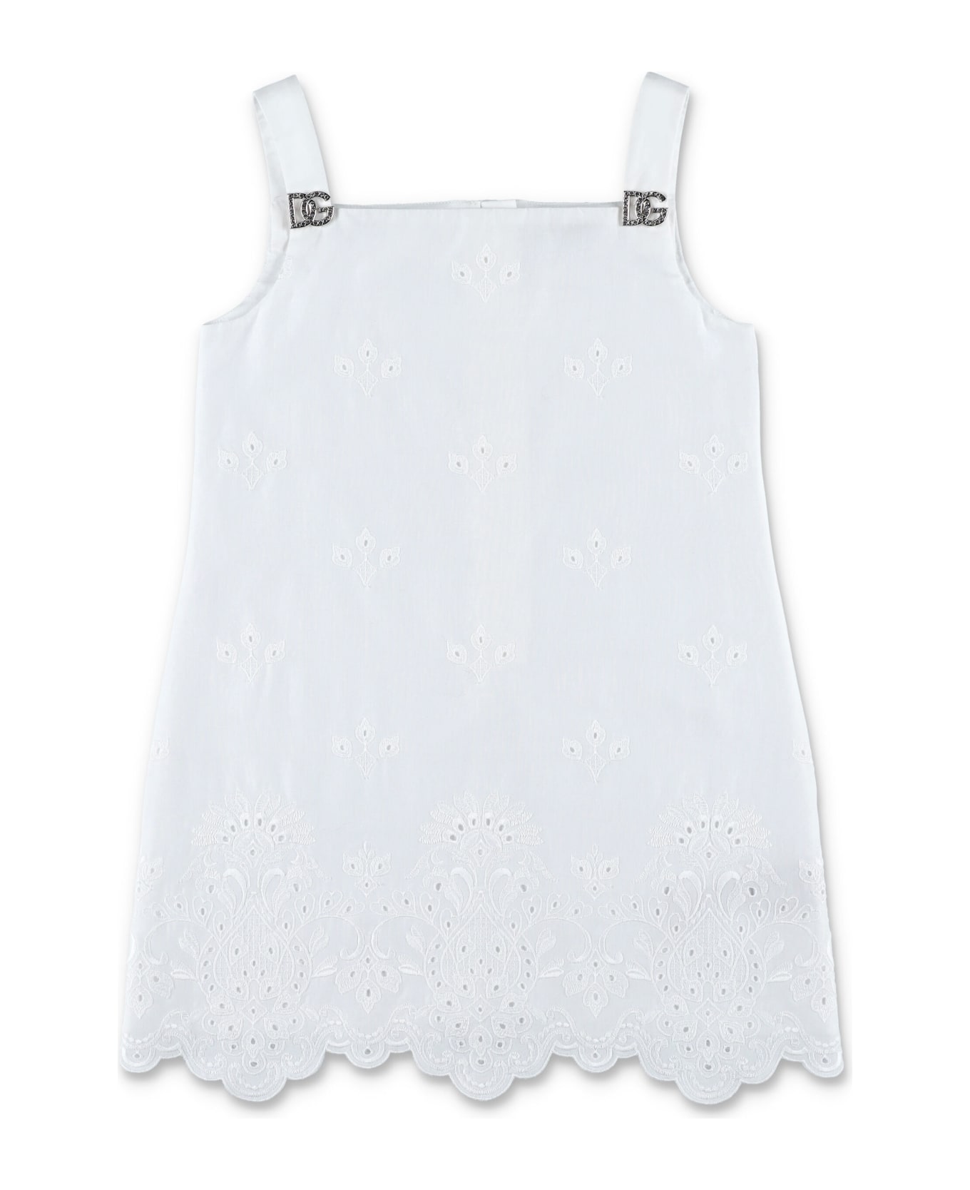 Dolce Viva & Gabbana Mini Dress With Dolce Viva & Gabbana Kids painted stripe short-sleeve shirt - WHITE