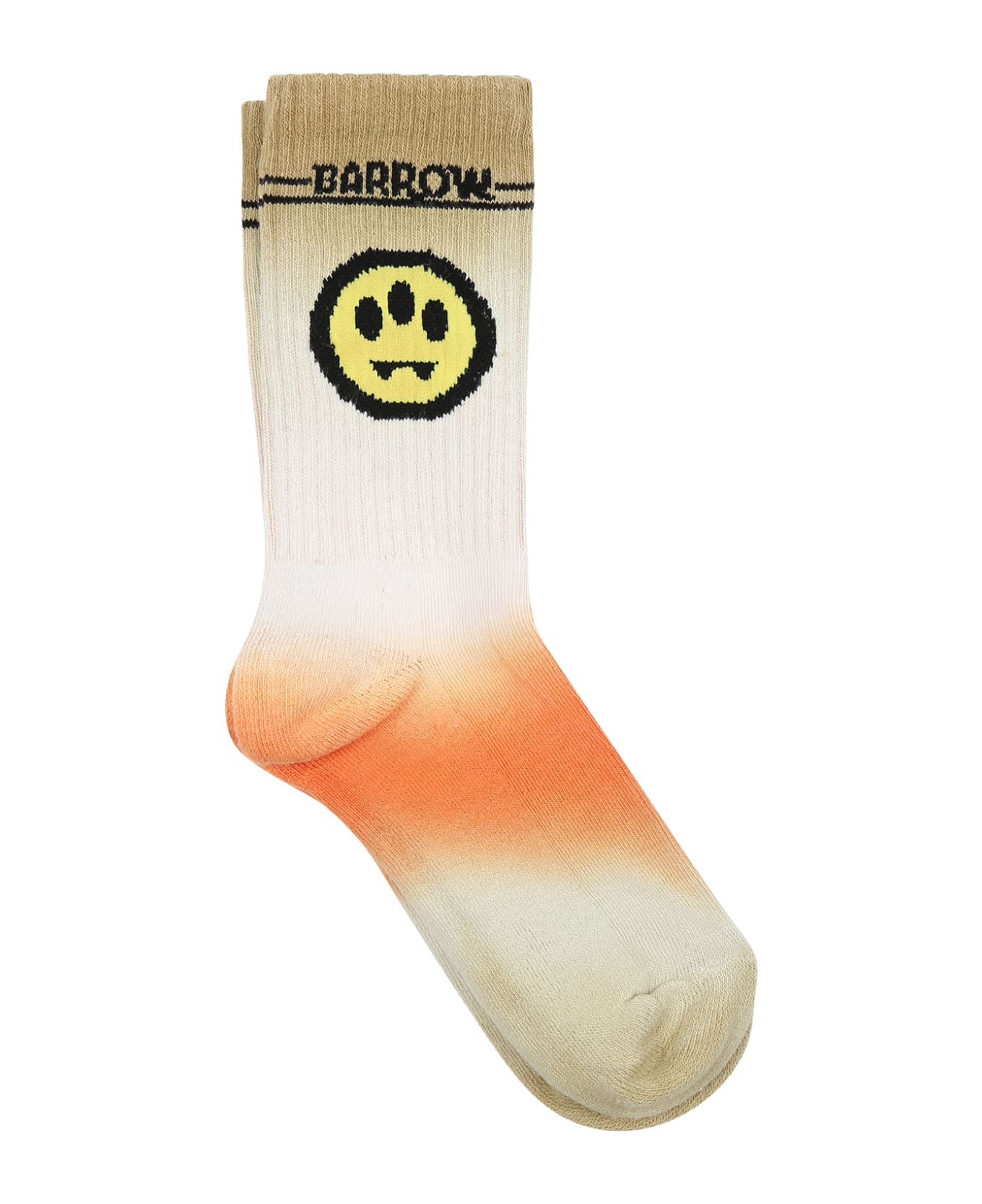 Barrow Beige Socks For Kids With Smiley - Sabbia