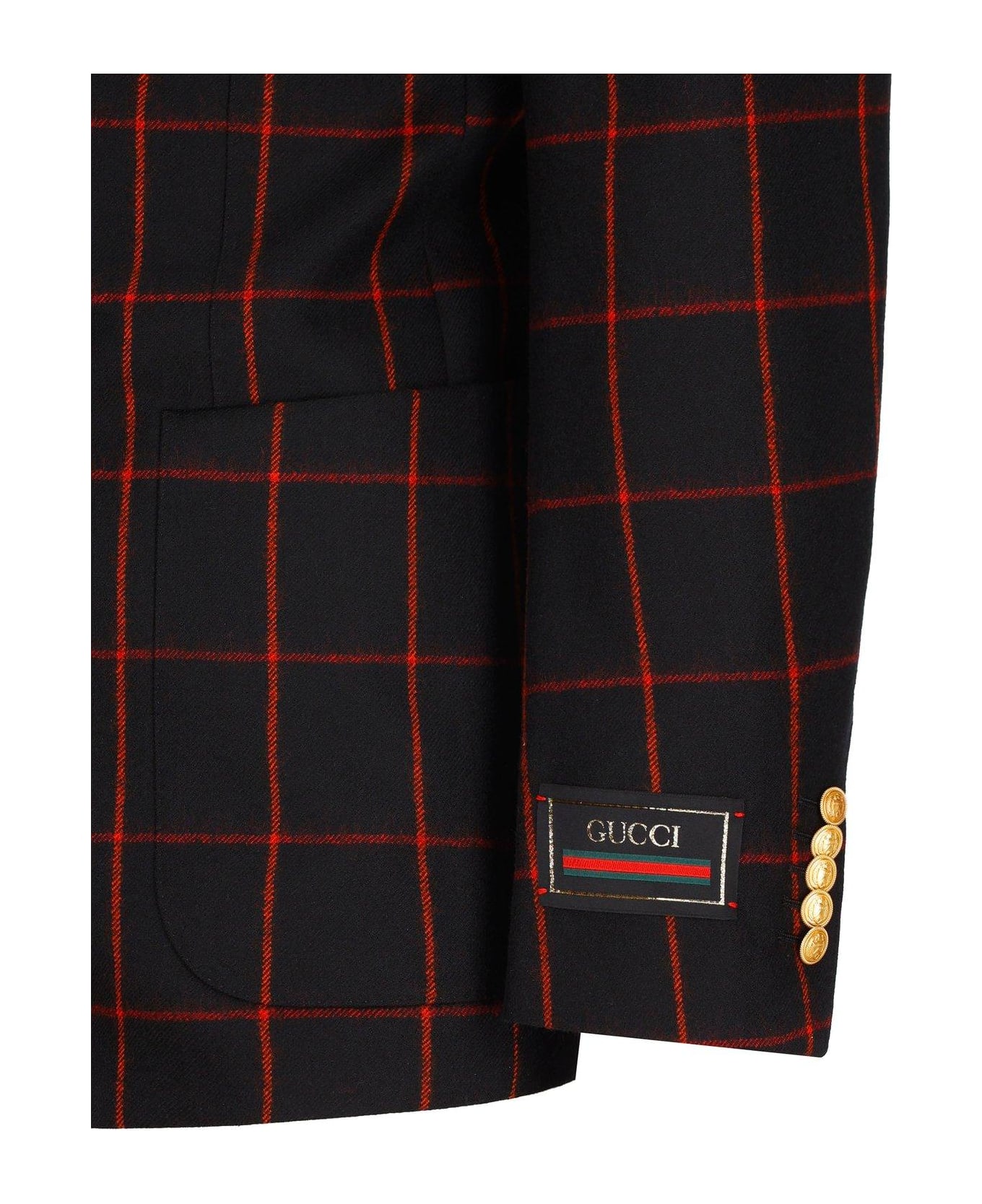Gucci Checked Double Breasted Jacket ブレザー