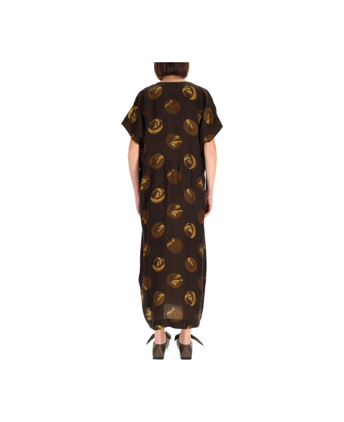 Uma Wang "acrid" Midi Dress - BROWN