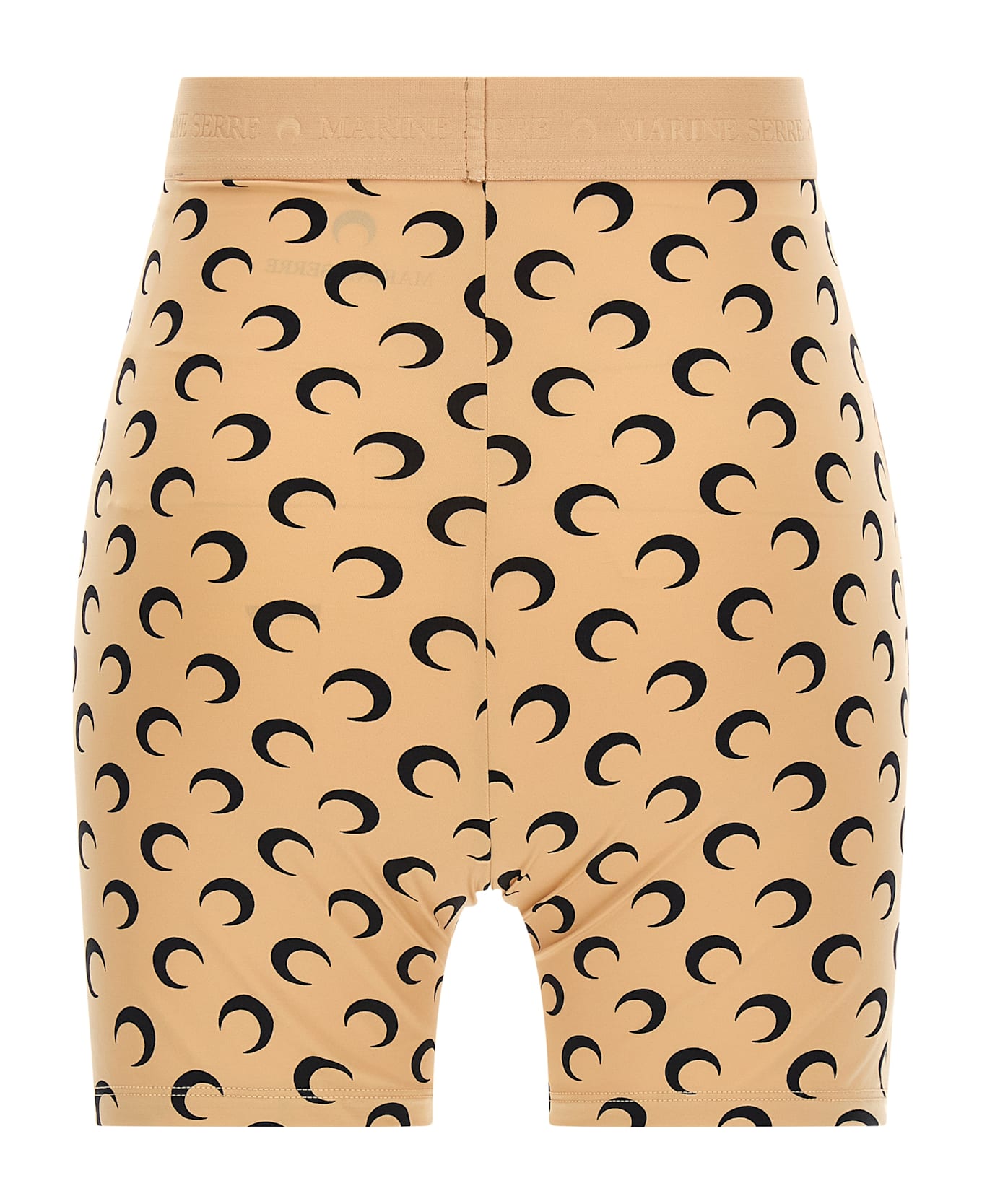 Marine Serre 
recycled Moon
 Biker Shorts - Beige