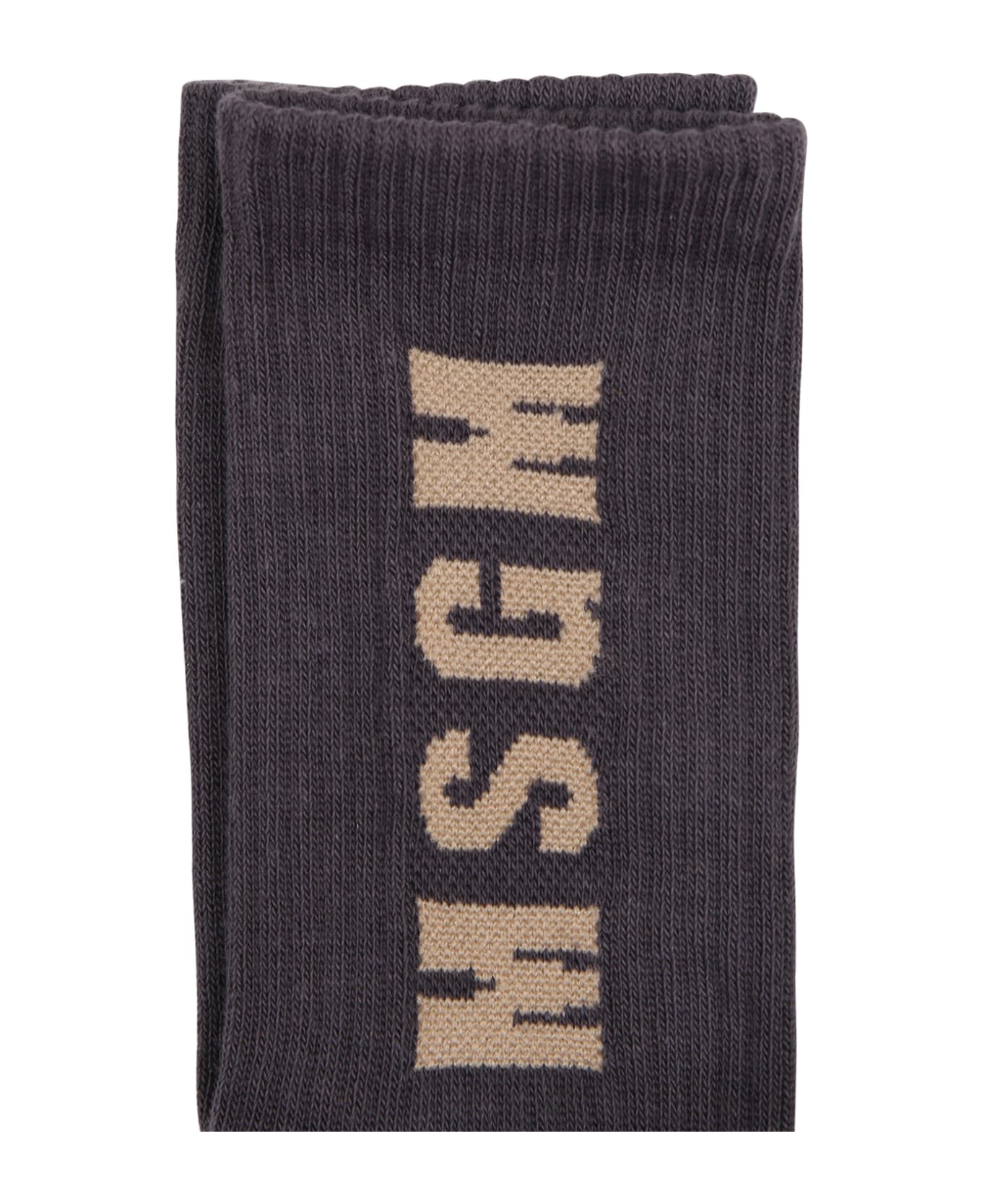 MSGM Gray Socks For Kids With Logo - Grey