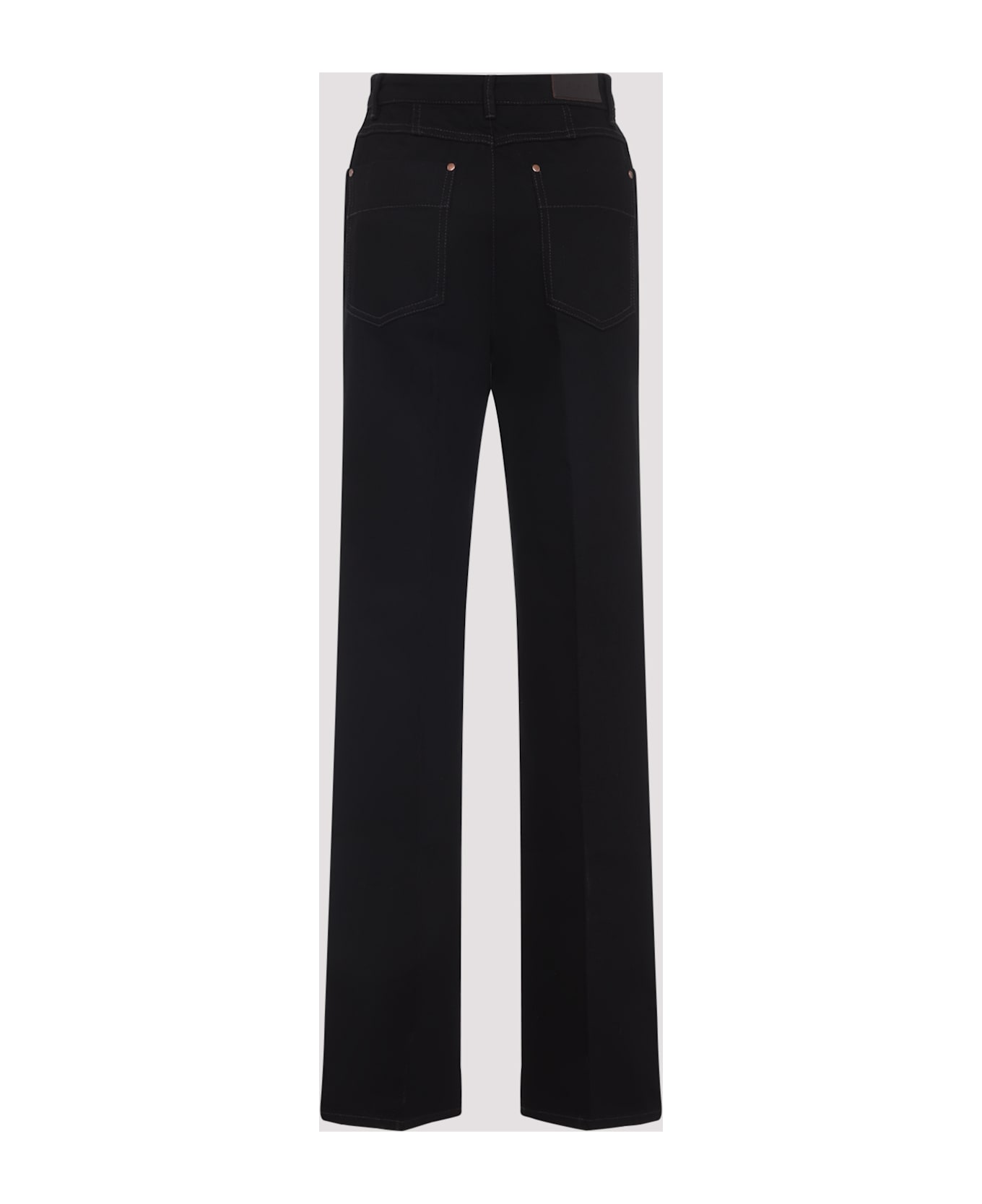 Lemaire High Waisted Straight Pants - Black