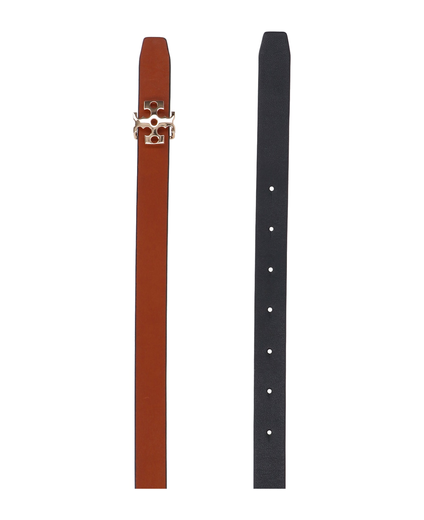 Tory Burch Logo Reversible Belt - Black  