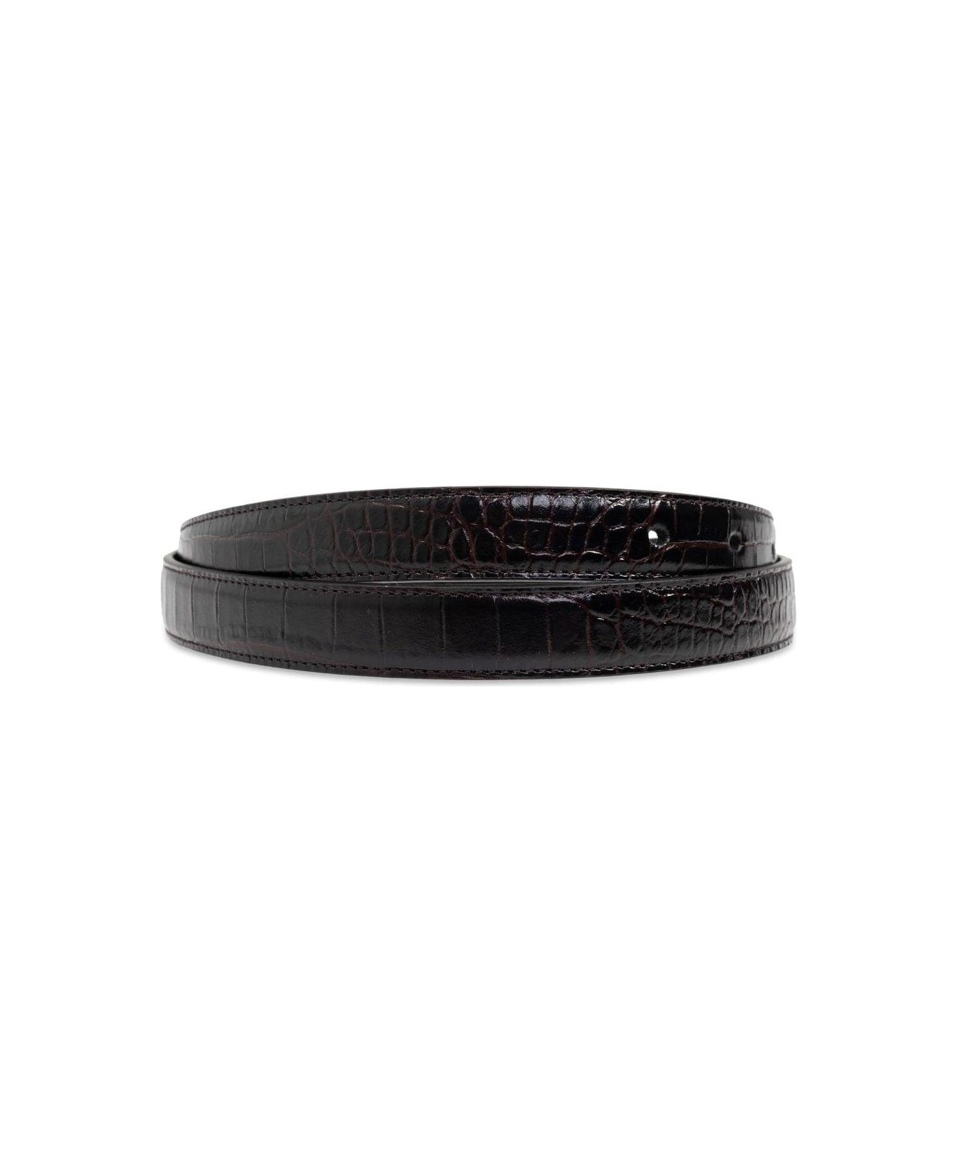 Saint Laurent Logo Plaque Belt - Fondente