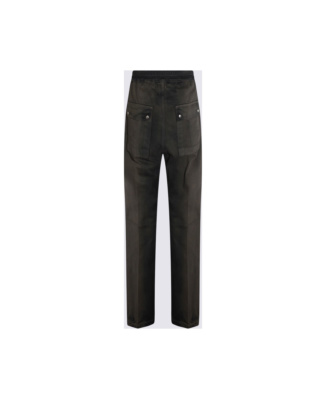 Rick Owens Black Cotton Jeans - DARKDUST DEGRADE