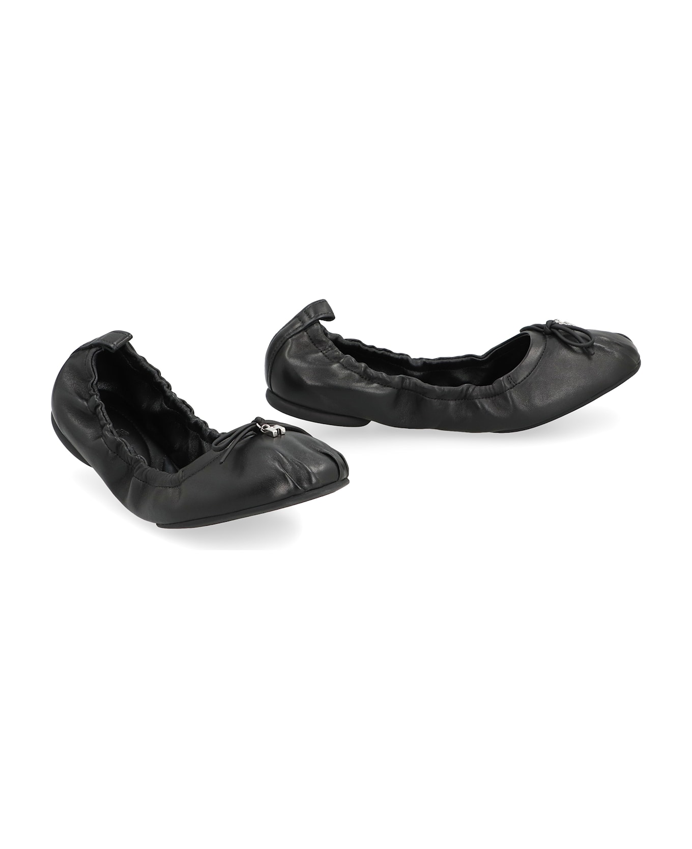 Hogan H684 Leather Ballet Flats - Black