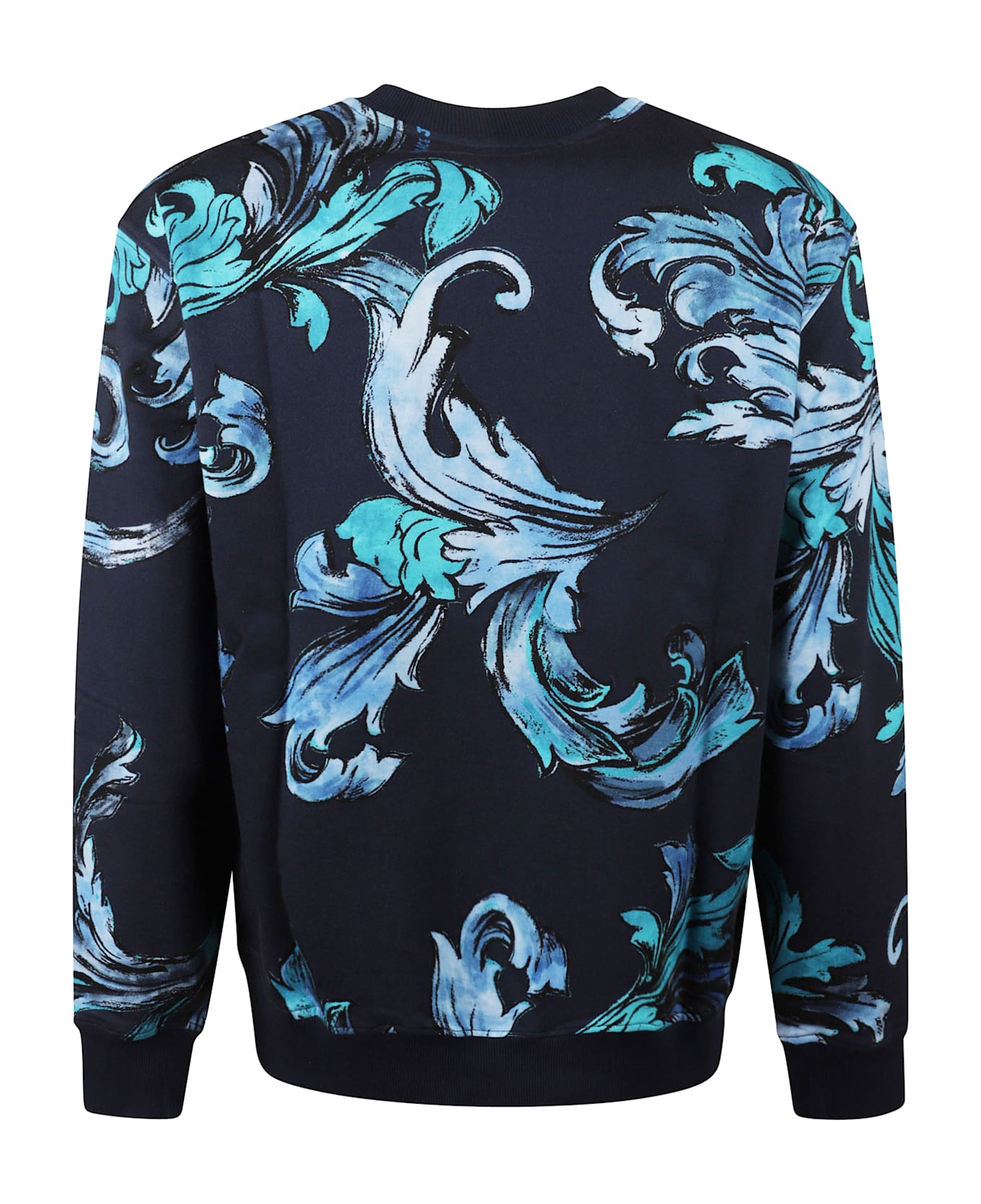 Versace Jeans Couture Printed Rib Sweatshirt - Ocean