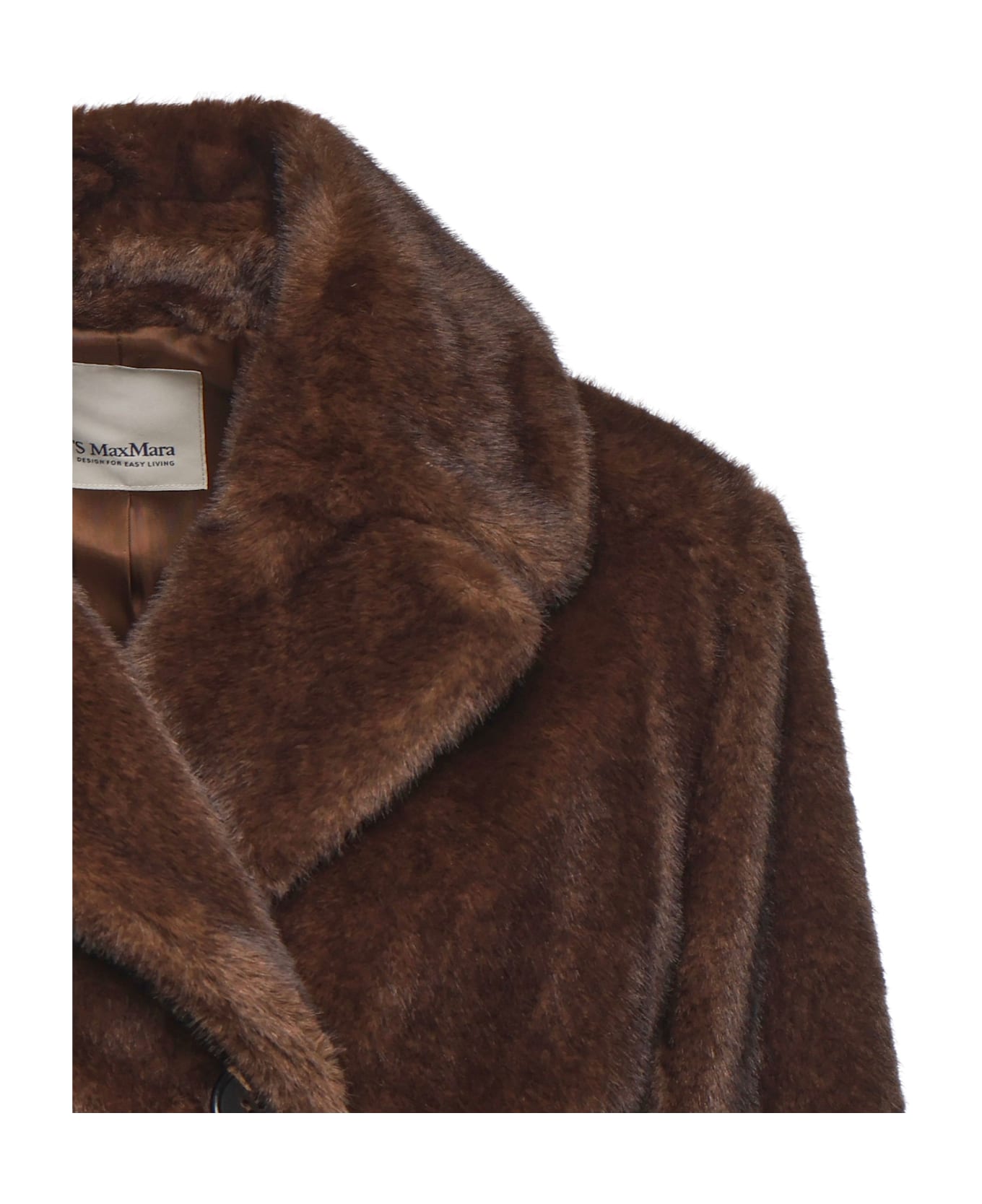 
S Max Mara Double-breasted Jacket With A Soft Texture - Brown