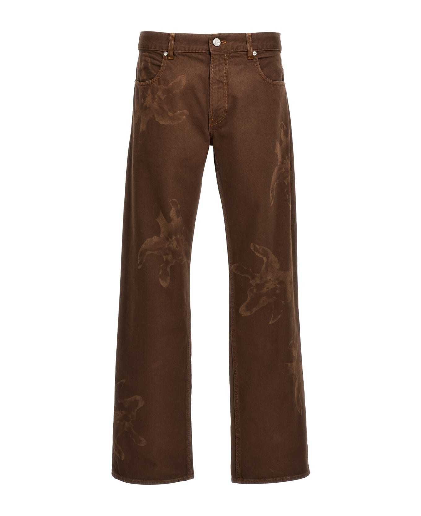 Bluemarble 'flower' Jeans - Brown ボトムス