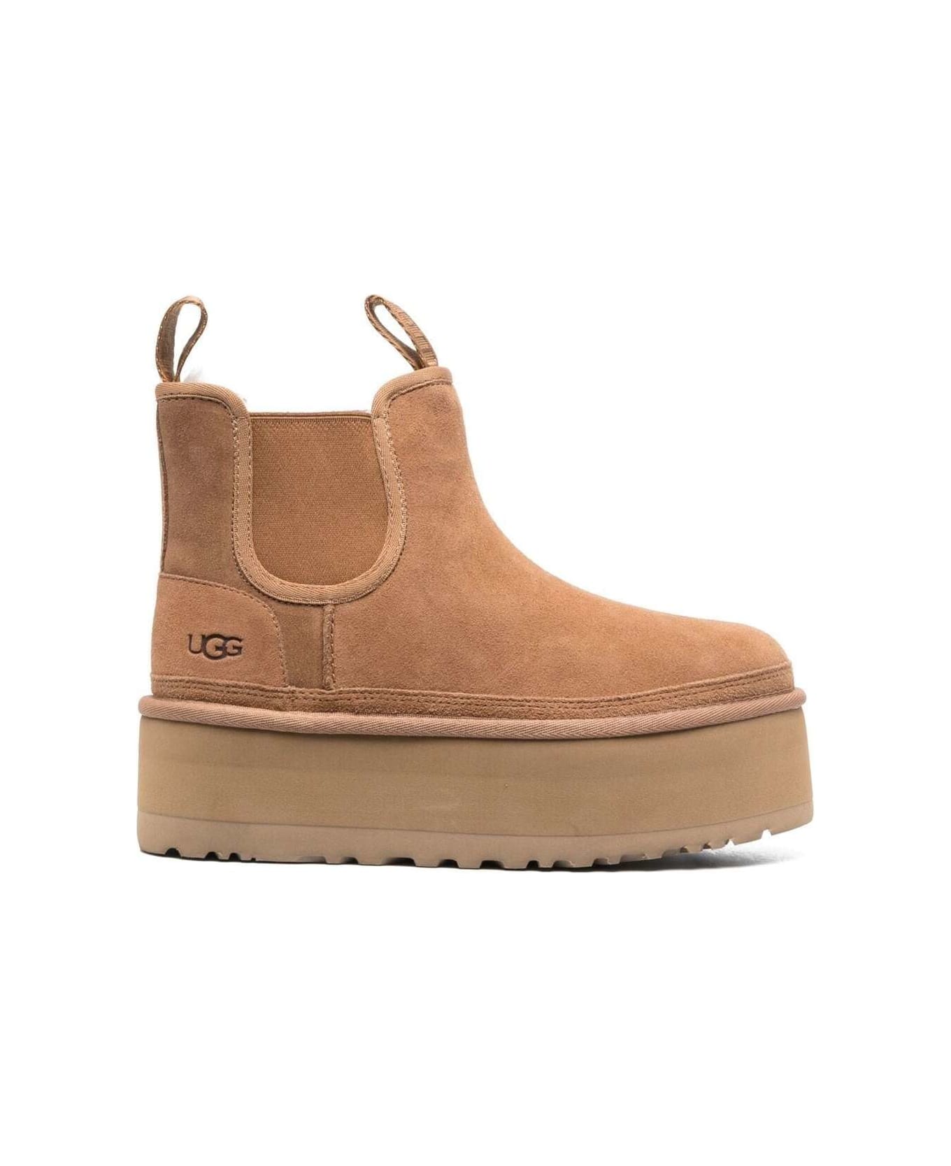 UGG 
neumel
 Brown Ankle Boots With Platform In Suede Leather - Brown