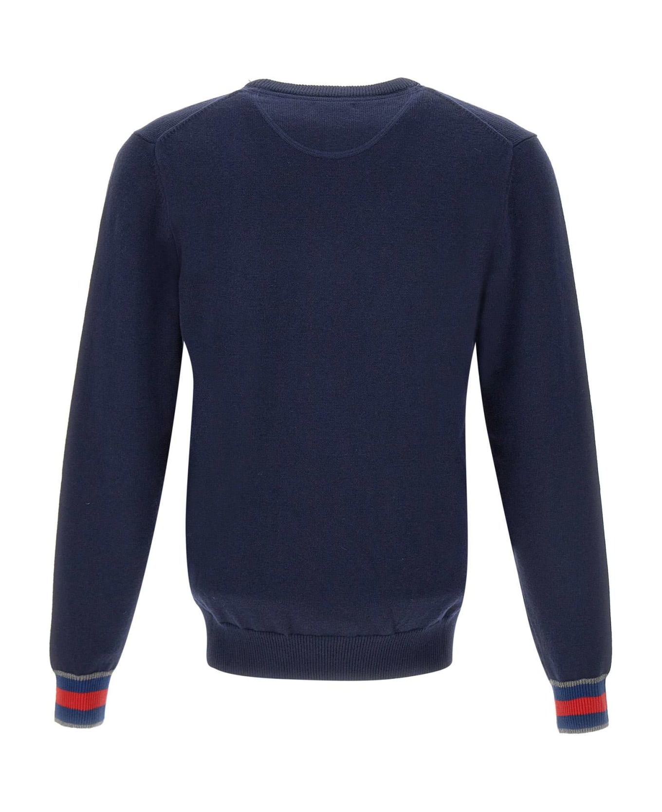 Sun 68 Cotton And Wool Sweater Sweater - NAVY BLUE